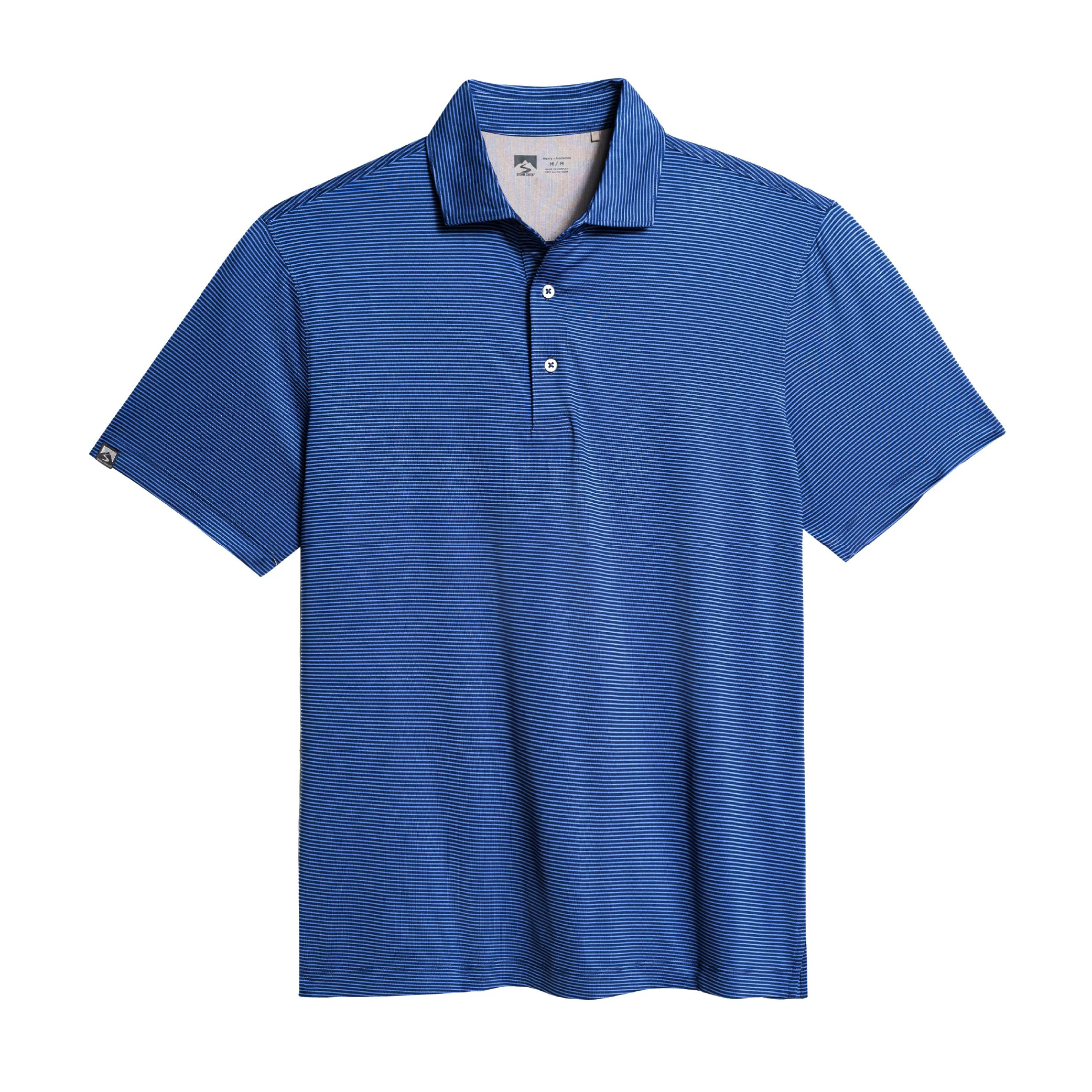 Storm Creek Men's Optimist II Microstripe Short Sleeve Polo - Navy