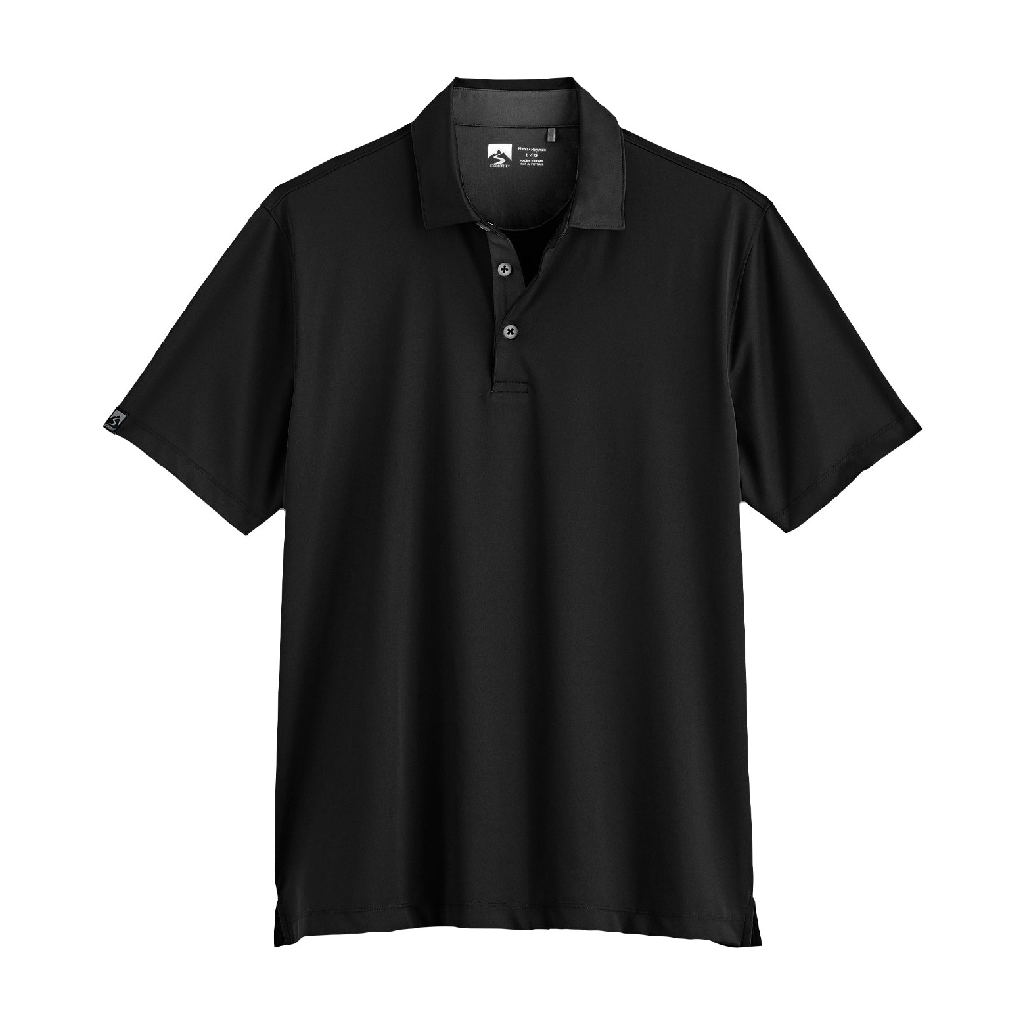 Storm Creek Men's Visionary III Solid Short Sleeve Polo - Black