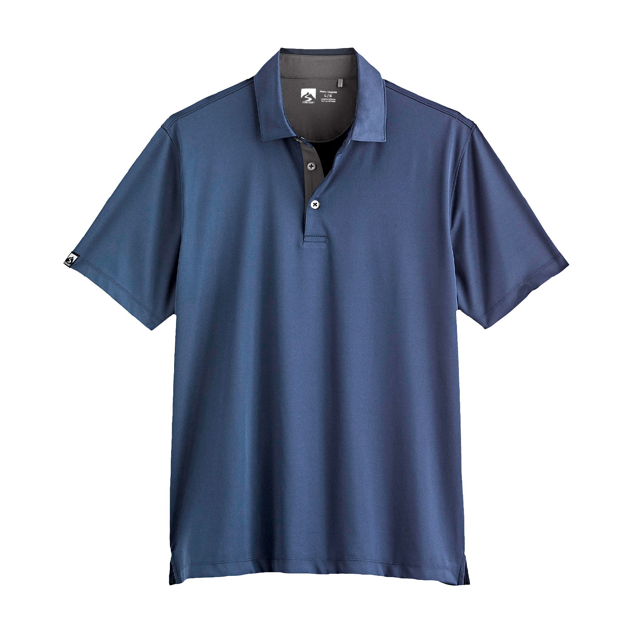 Storm Creek Men's Visionary III Solid Short Sleeve Polo - Navy