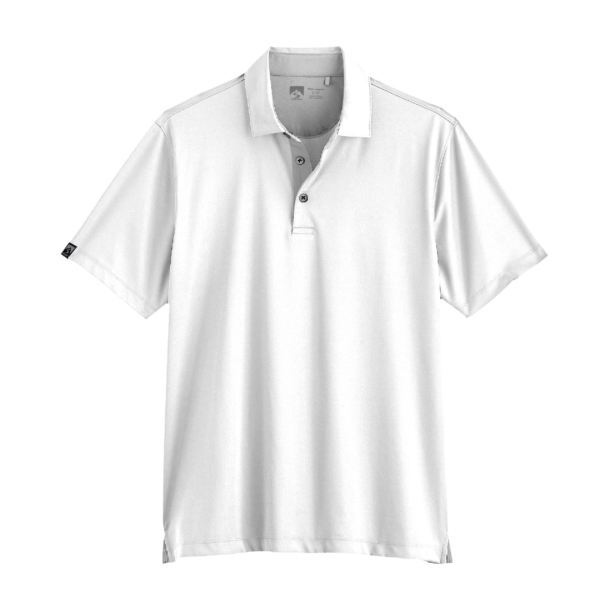 Storm Creek Men's Visionary III Solid Short Sleeve Polo - White
