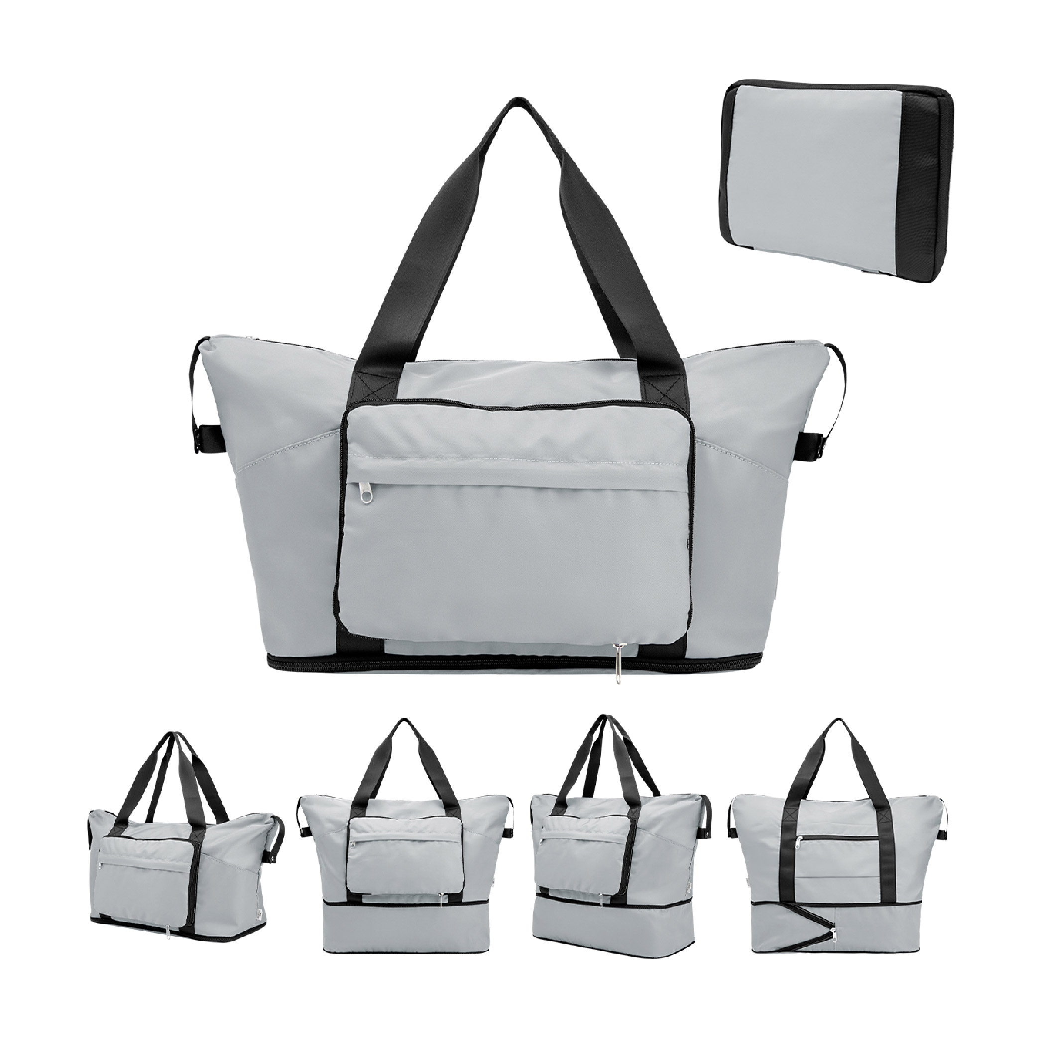 Anywhere RPET Expandable Duffel Bag - Grey