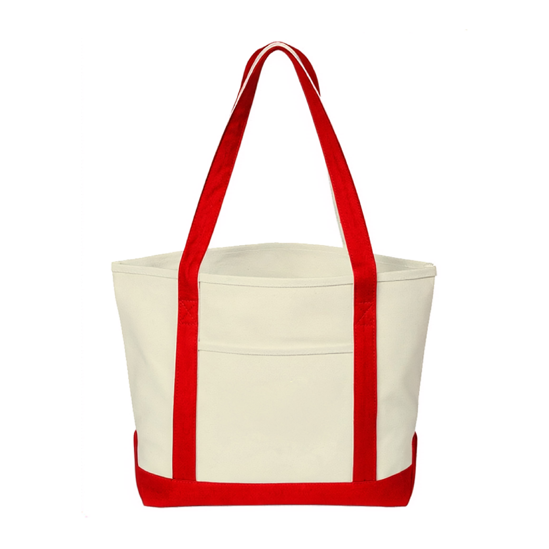 Medium Starboard Cotton Canvas Tote - Natural/Red