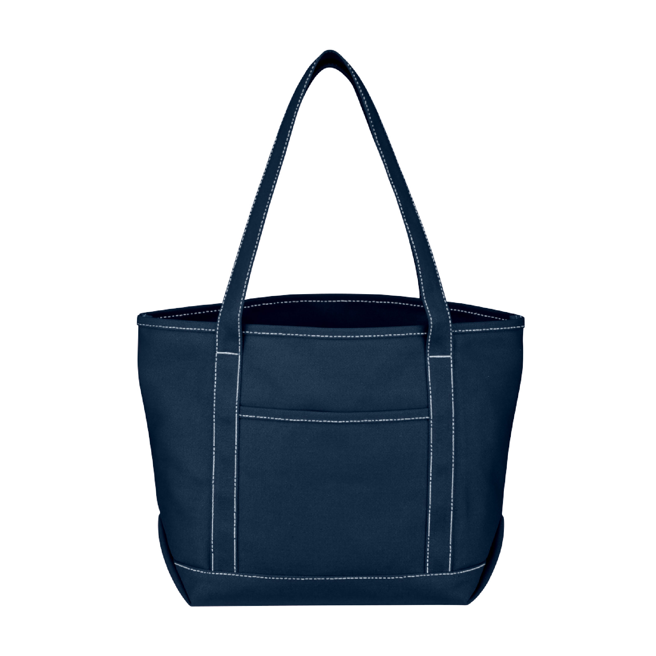 Medium 24 Oz. Cotton Canvas Yacht Tote Bag - Navy