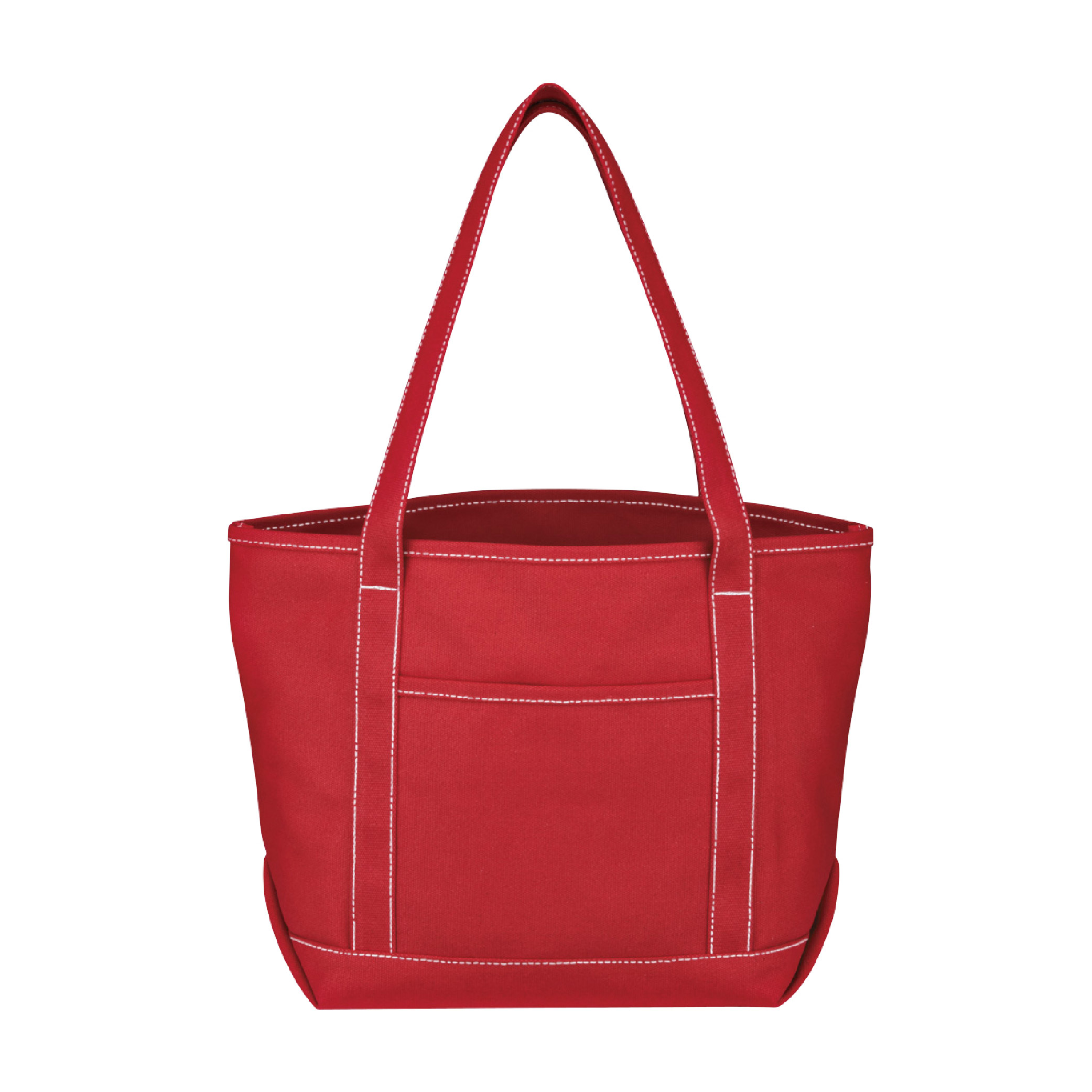 Medium 24 Oz. Cotton Canvas Yacht Tote Bag - Red