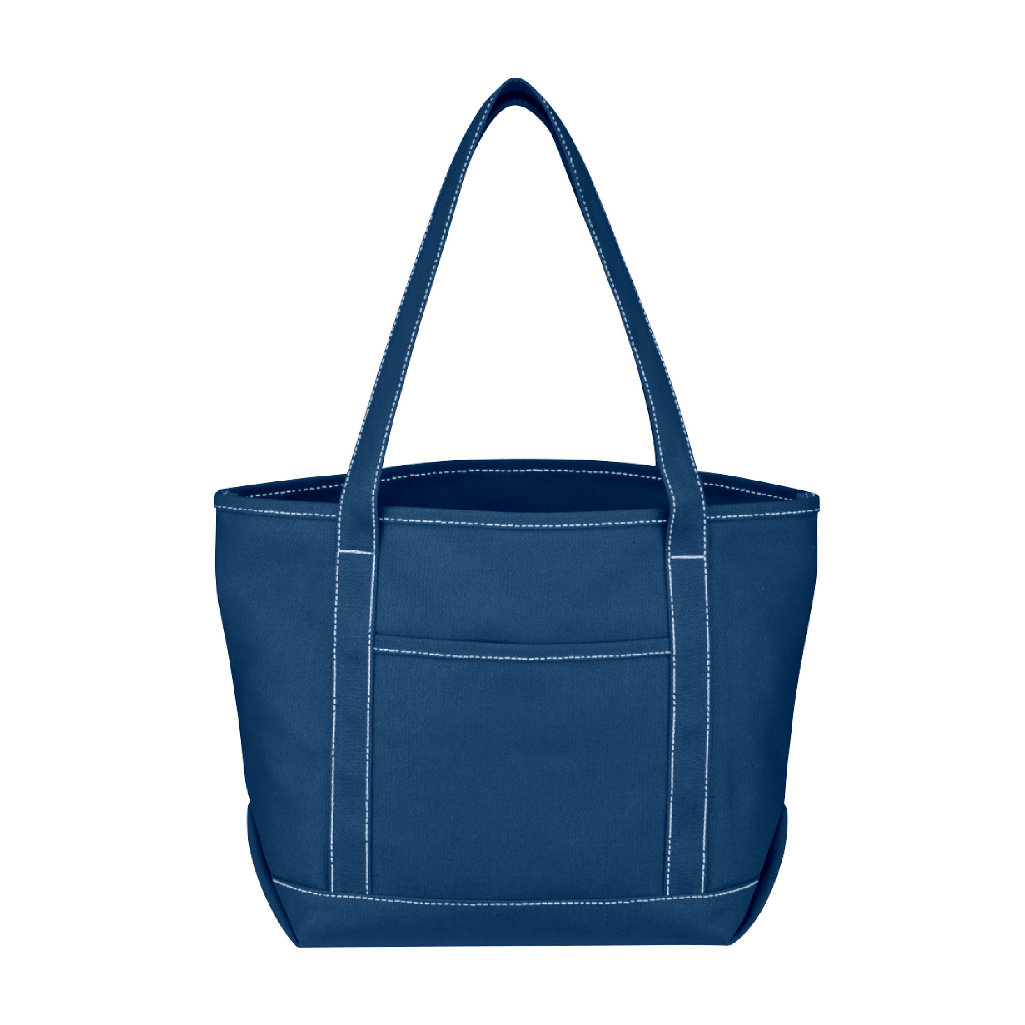 Medium 24 Oz. Cotton Canvas Yacht Tote Bag - Royal Blue