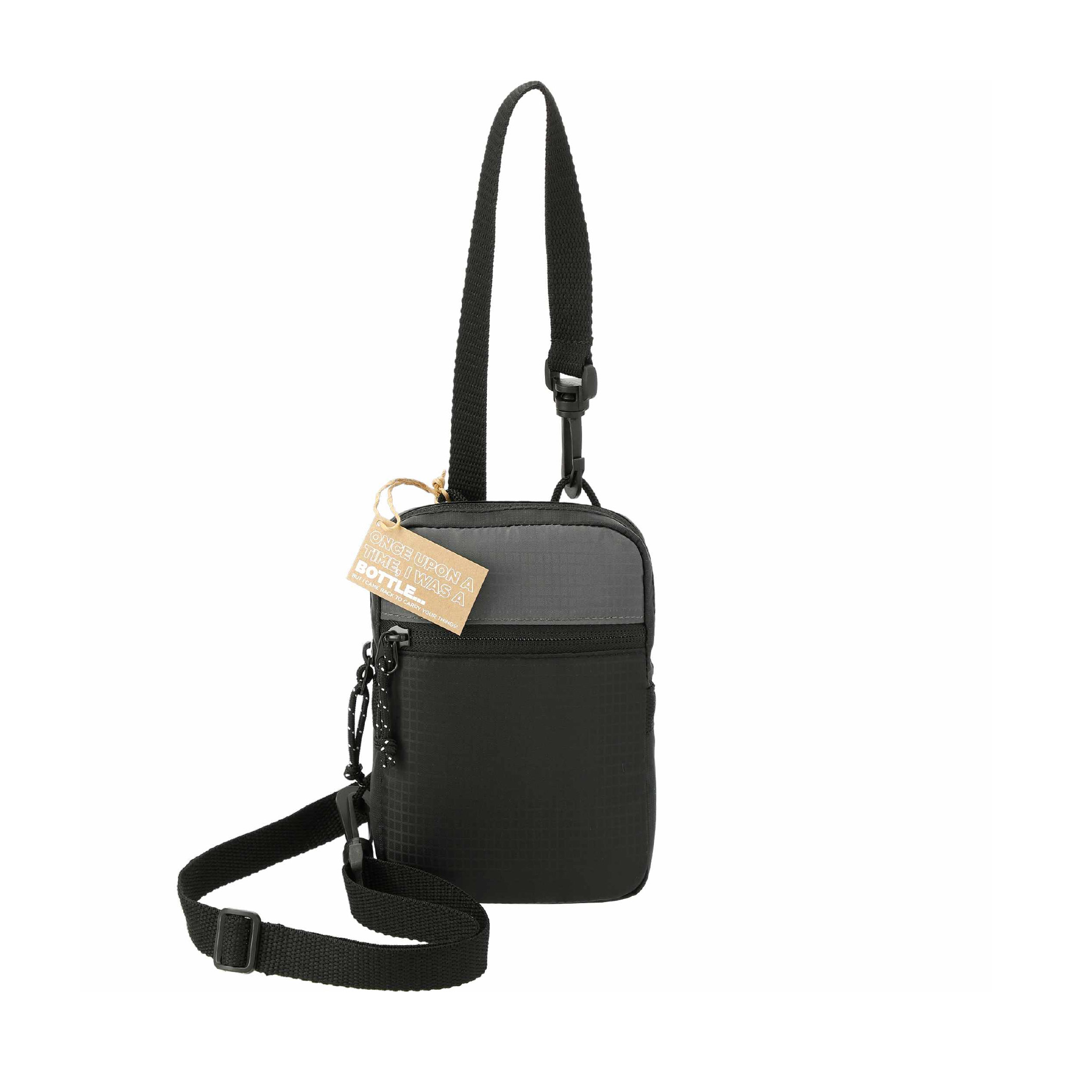NBN Trailhead Recycled Crossbody Pouch - Black/Grey