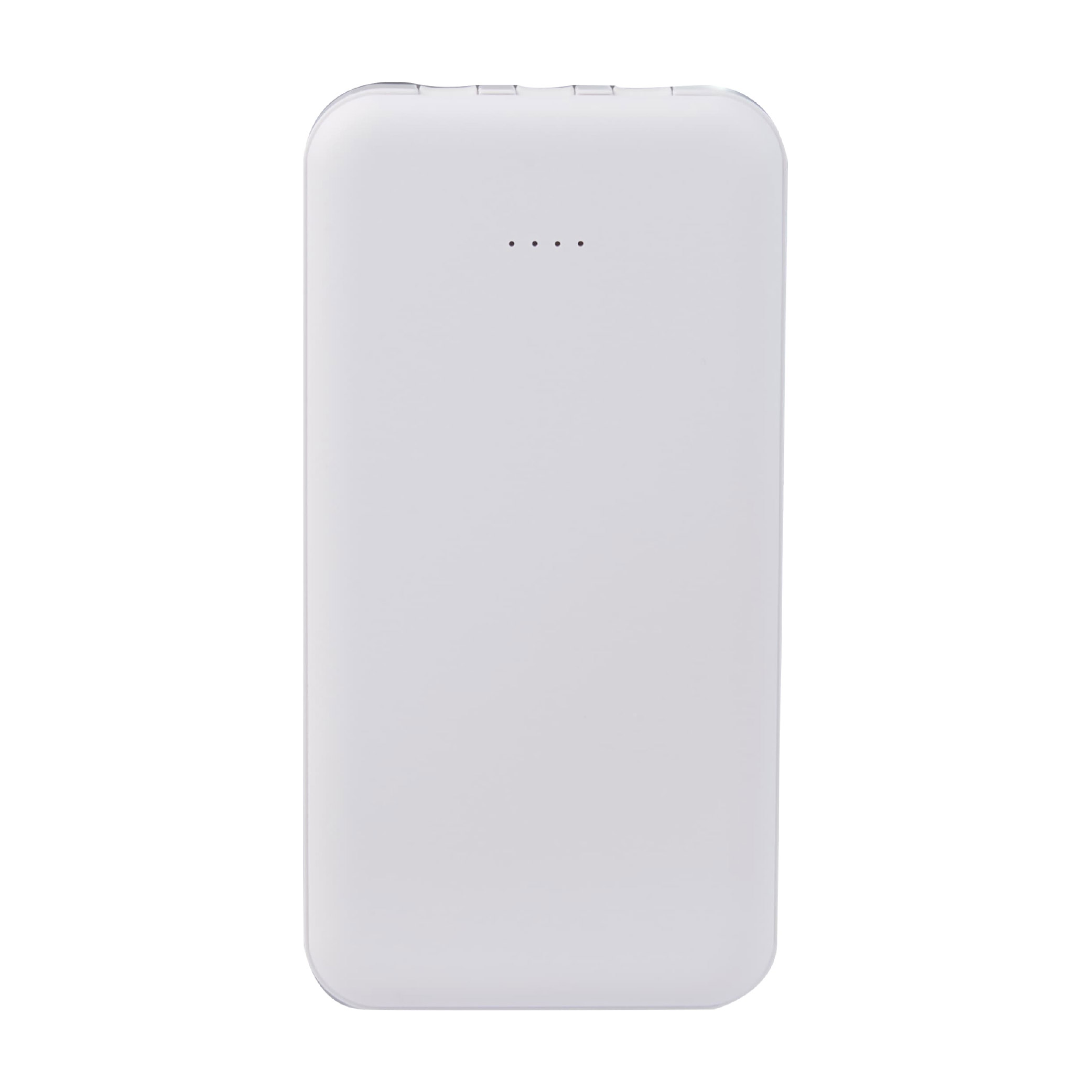 UL Listed 5,000 mAh Power Bank with Multi-Cables - White