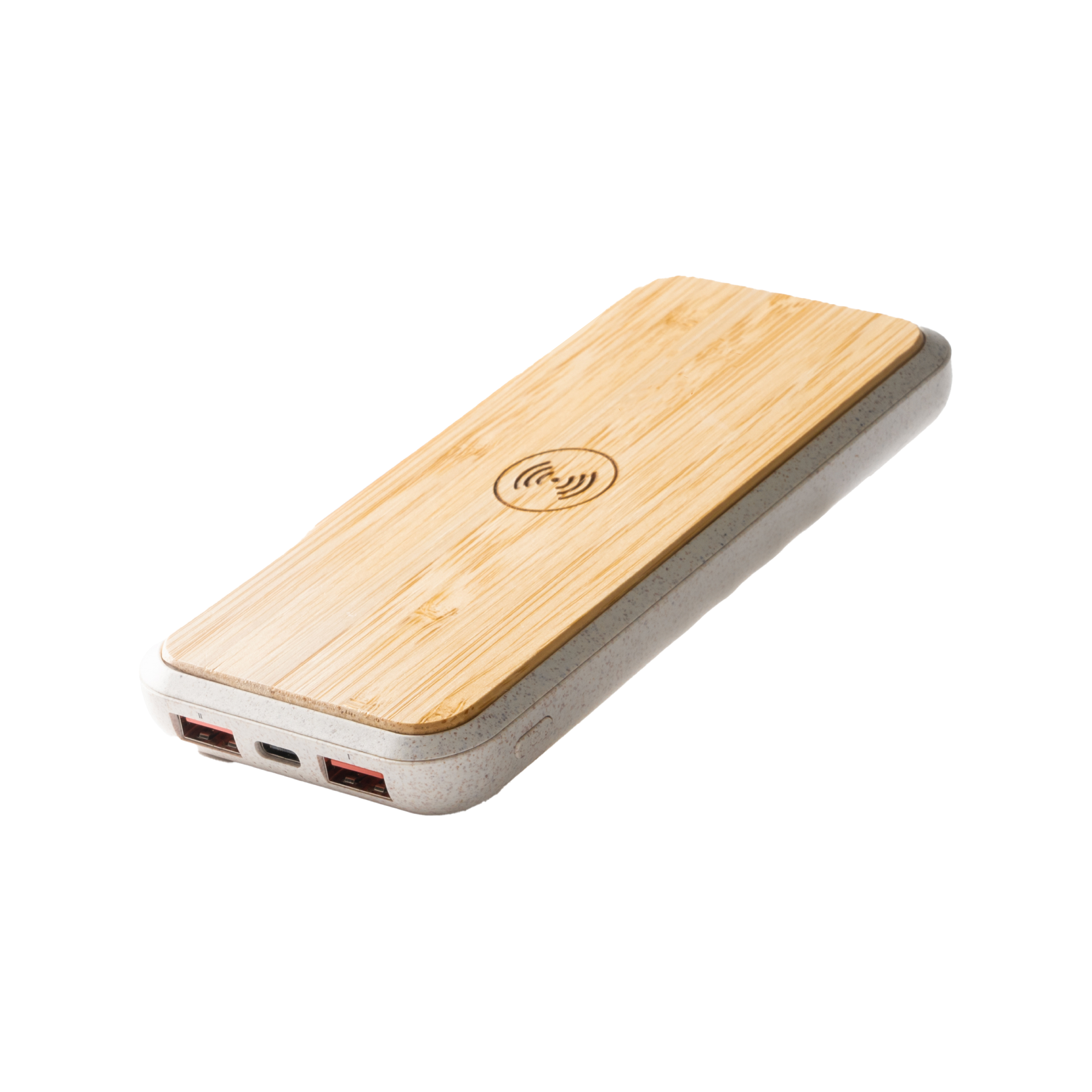 Wireless Quick Charging Bamboo Power Bank