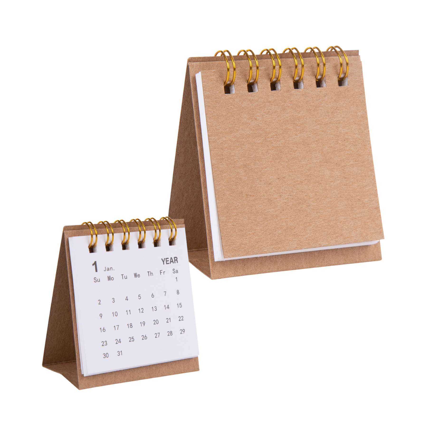 Kraft Paper Mini Desk Calendar