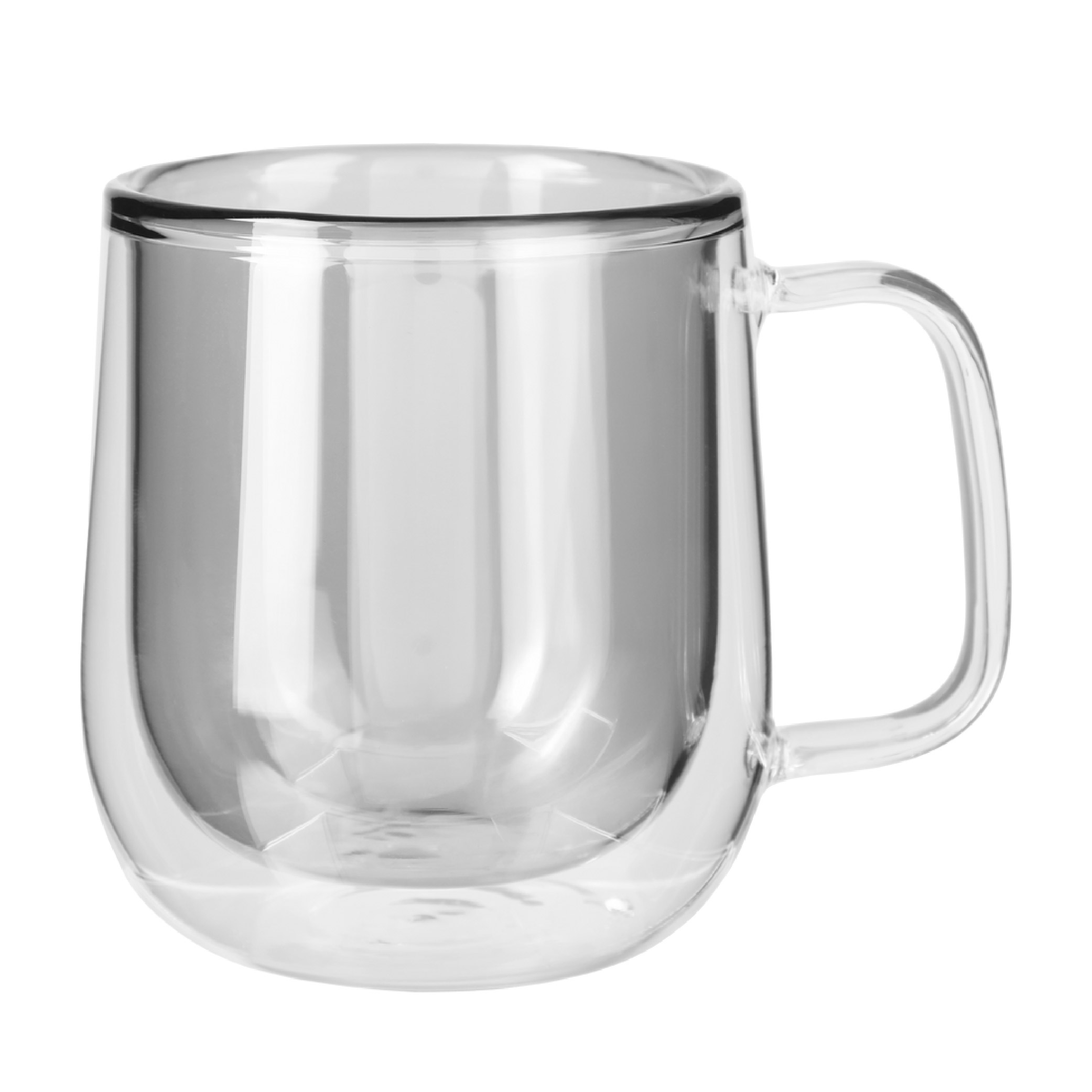 8.4 Oz. Double Walled Colored Glass Mug - Black
