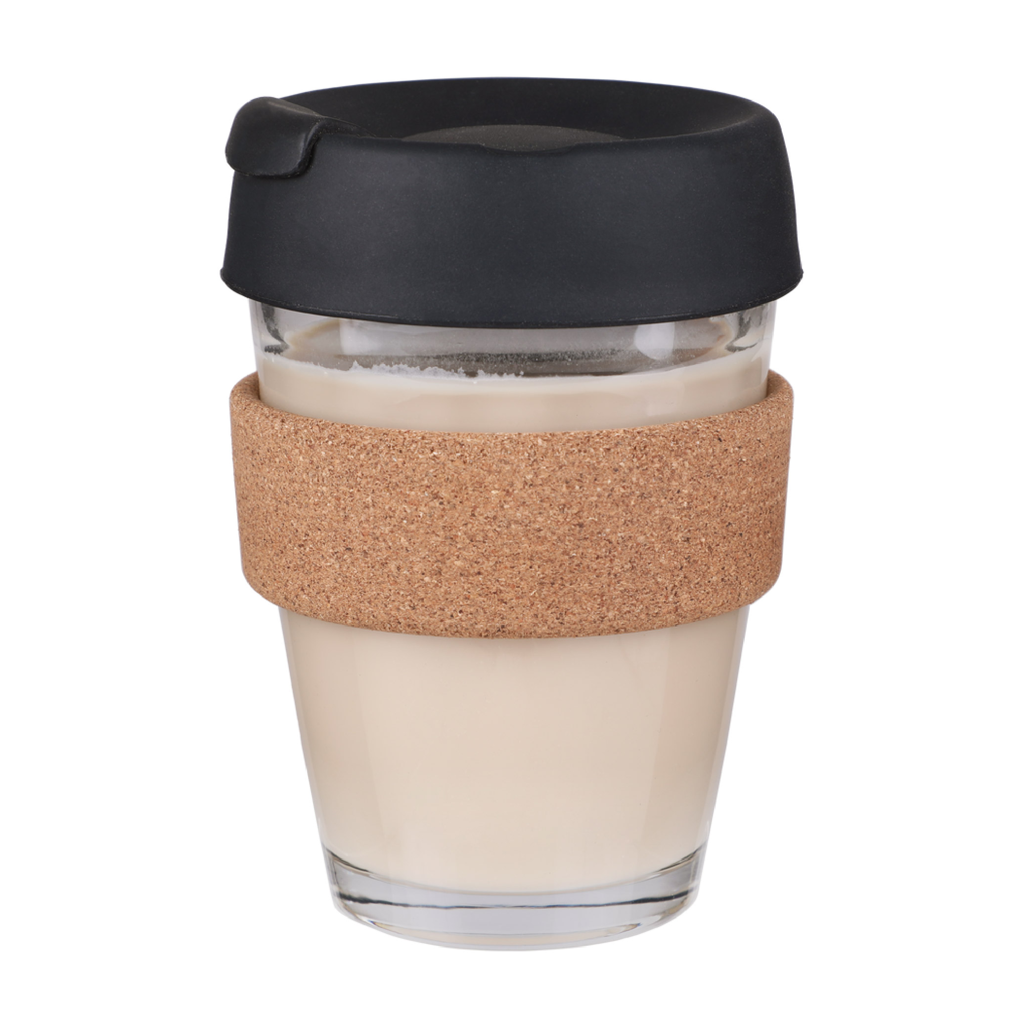 11.8 oz Glass & Cork To-Go Tumbler - Clear