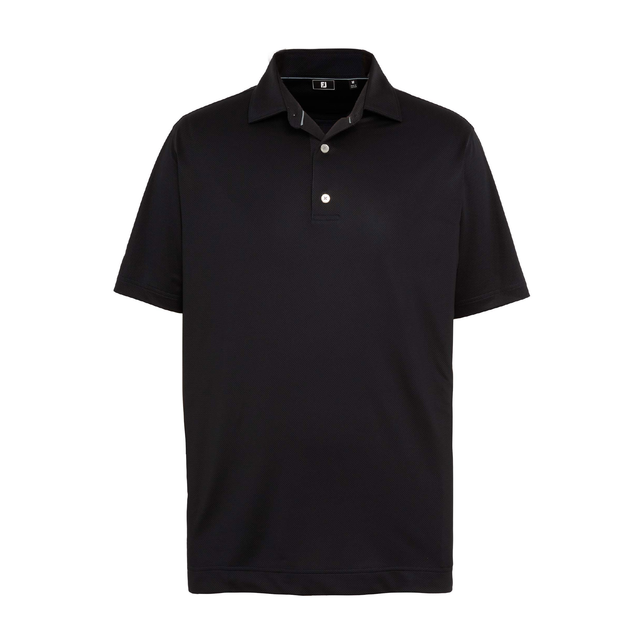 FootJoy Men's Tonal Dot Performance Golf Polo - Black