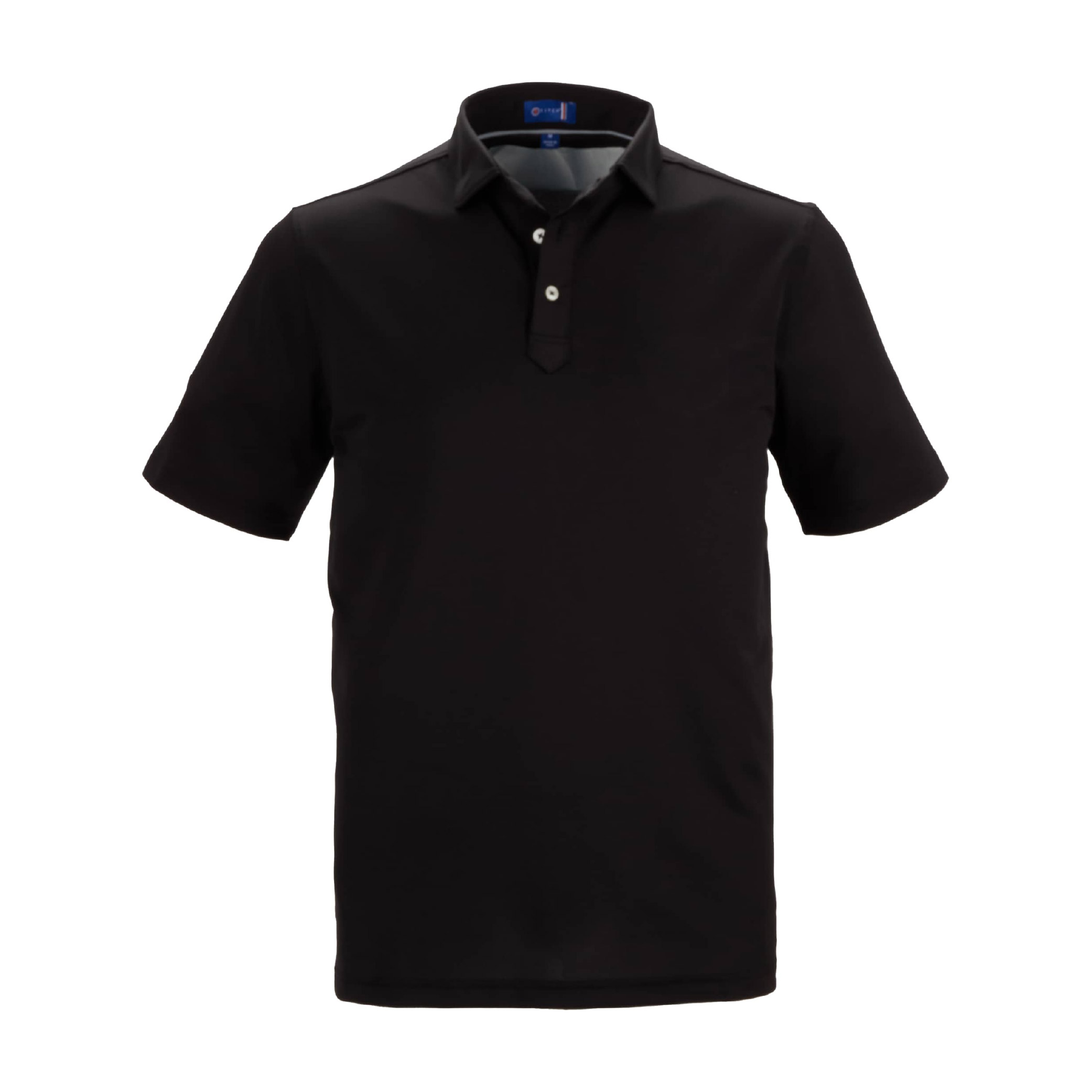 Men's STITCH Solid Short Sleeve Pique Polo - Black