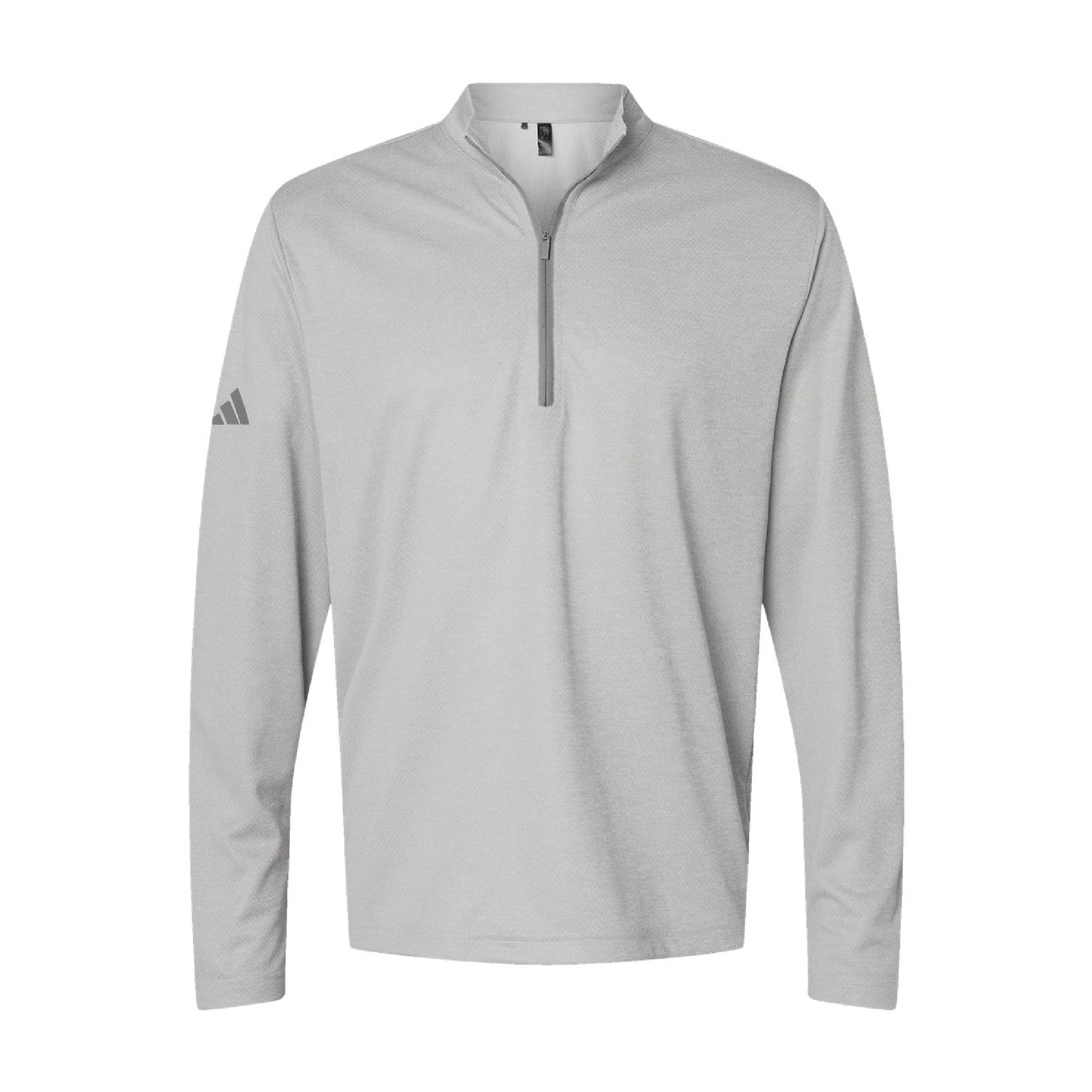Adidas Space Dyed Quarter Zip Pullover - Grey One