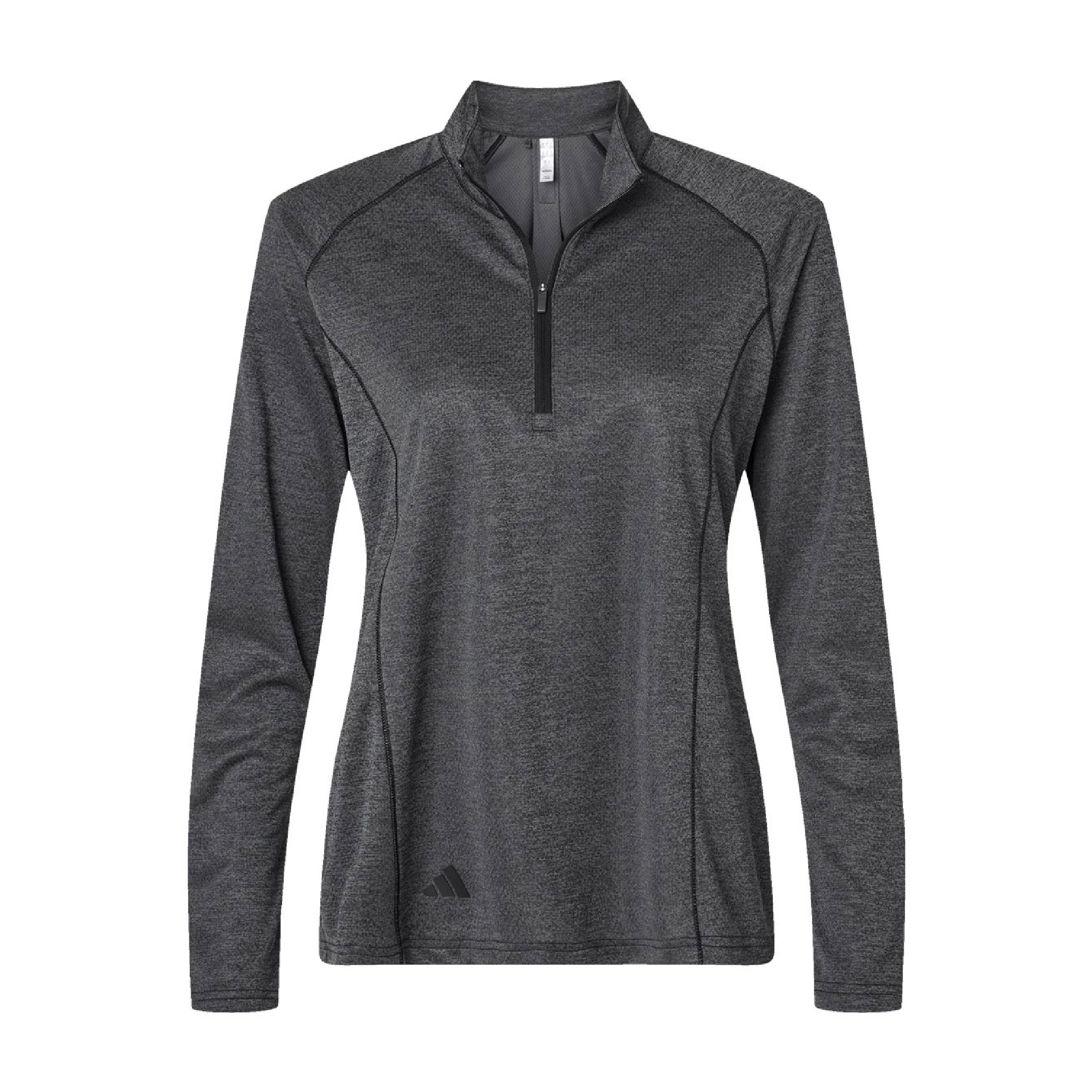 Adidas Women's Space Dye Quarter Zip - Black Melange
