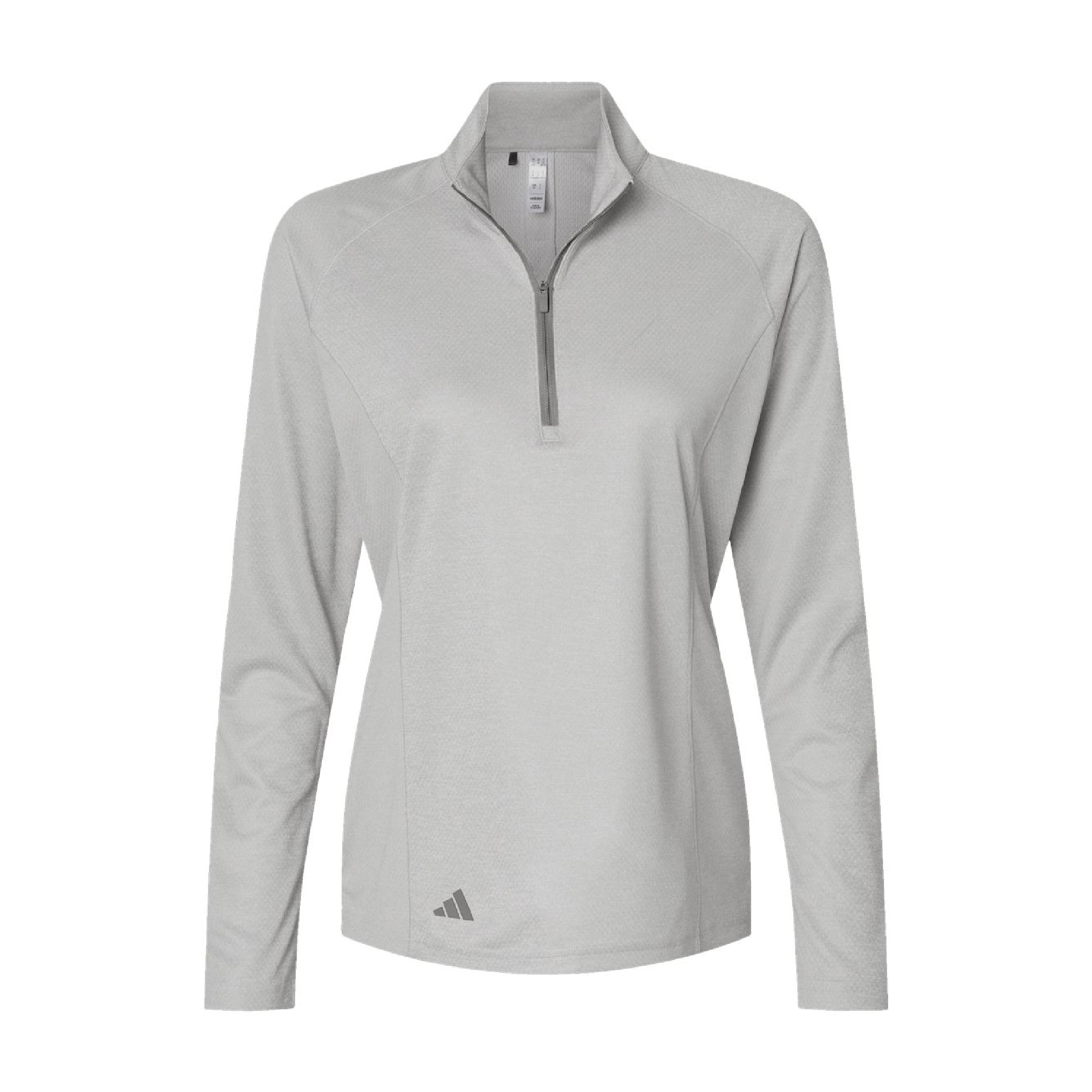 Adidas Women's Space Dye Quarter Zip - Grey One