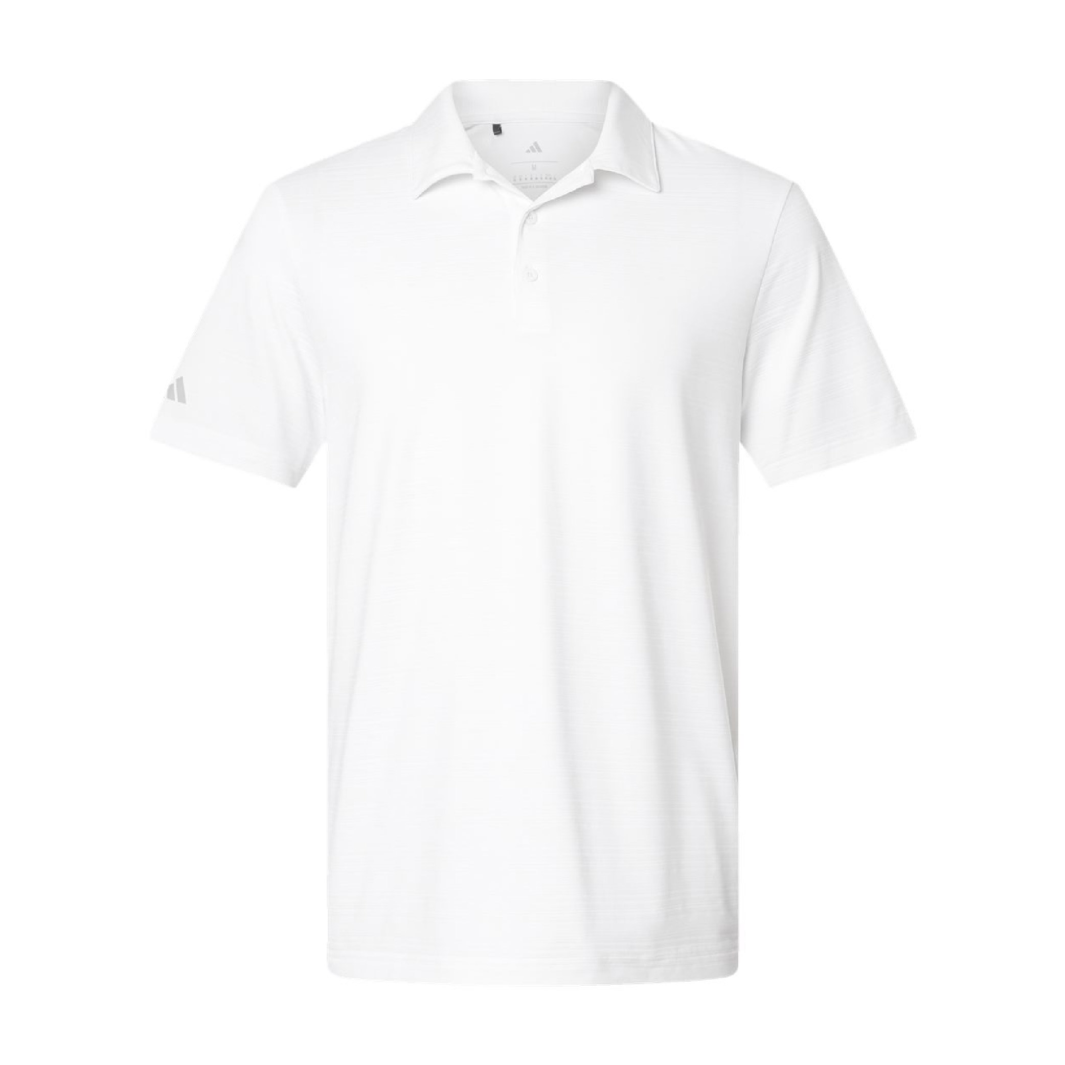 Adidas Men's Textured Stripe Polo - White