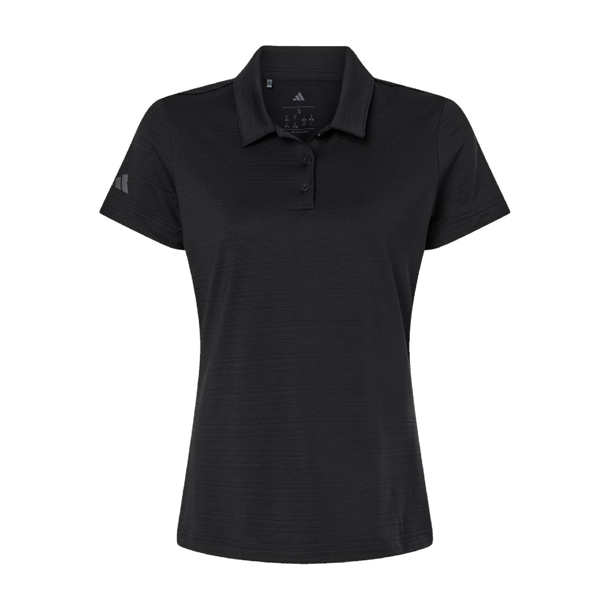Adidas Women's Textured Stripe Polo - Black