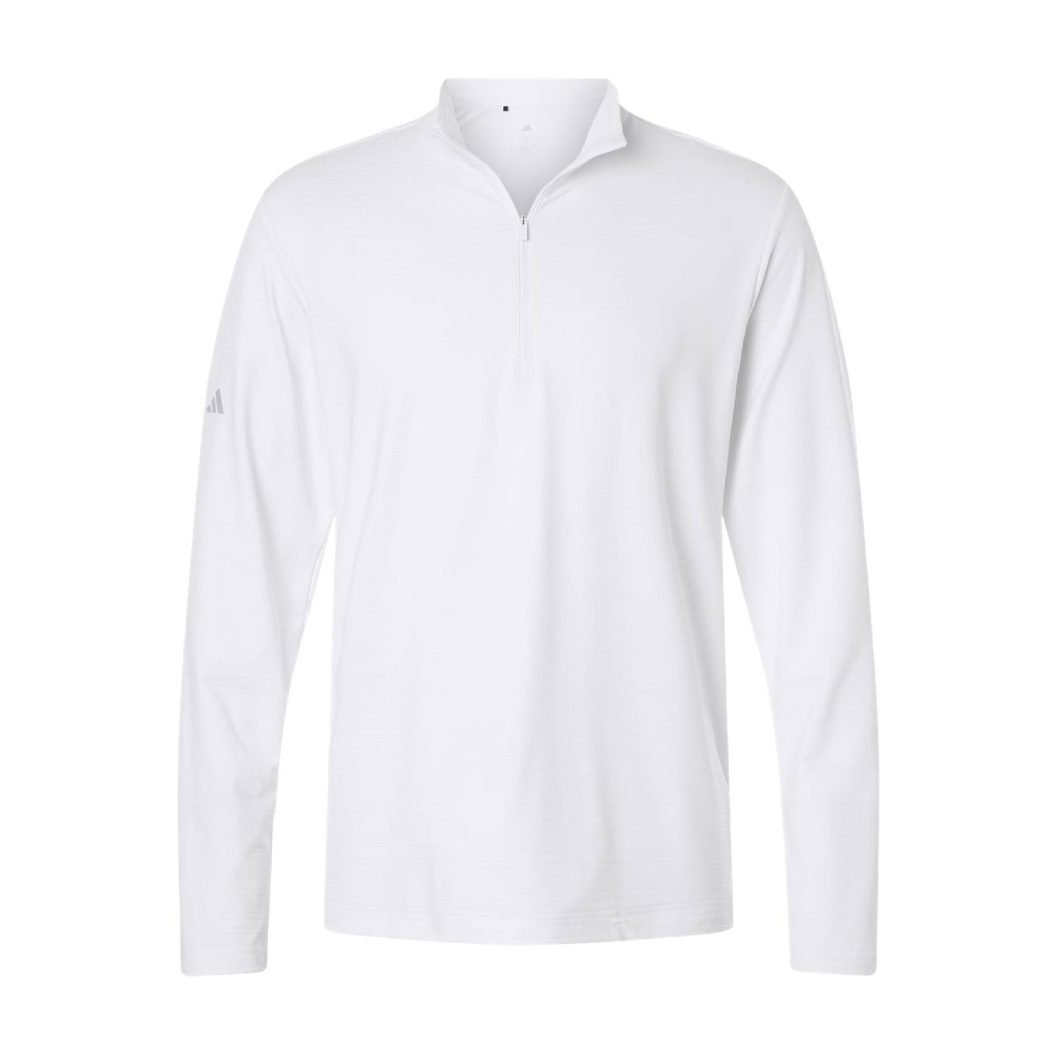 Adidas Men's Textured Stripe Quarter Zip Pullover - White