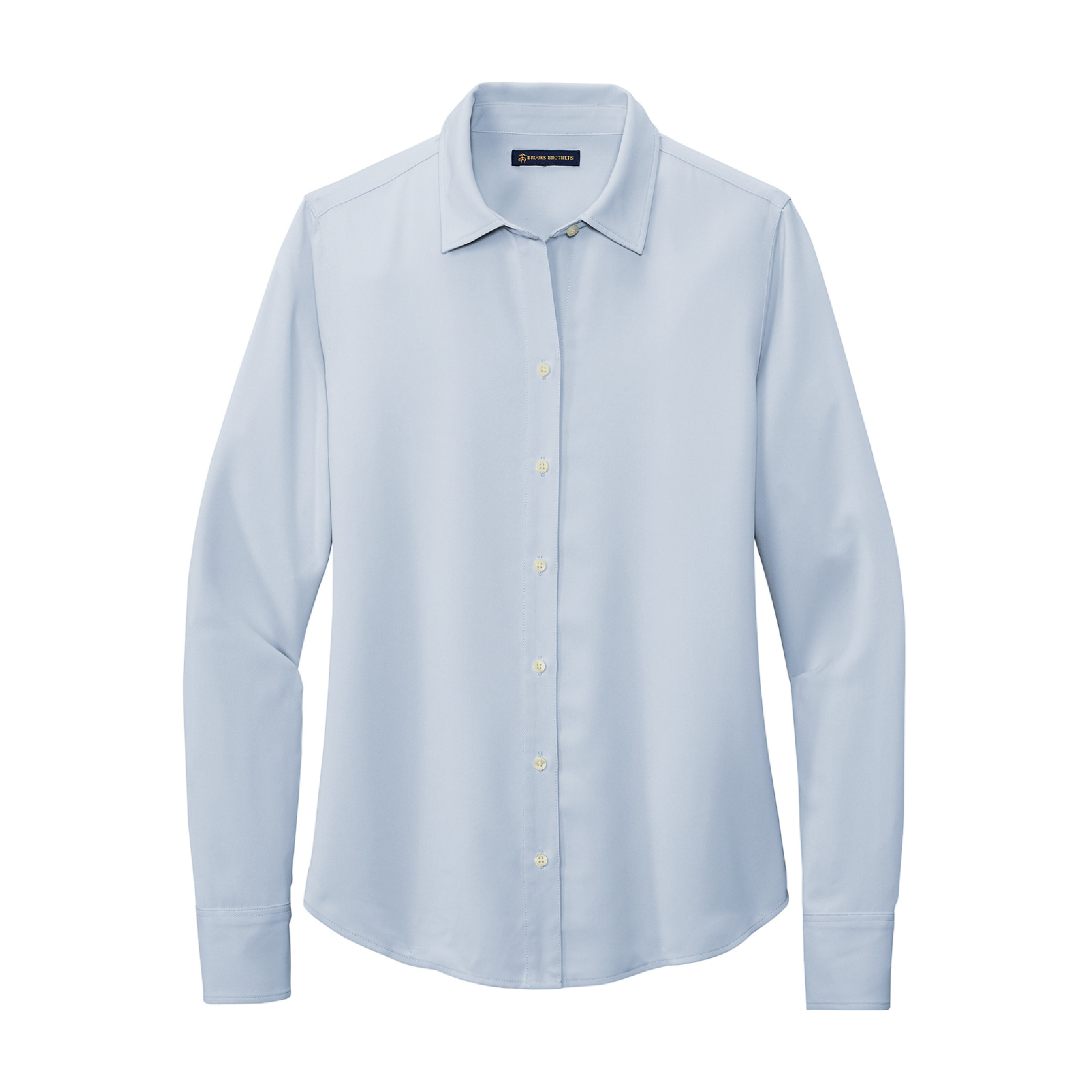 Brooks Brothers Women's Full-Button Satin Blouse - Heritage Blue