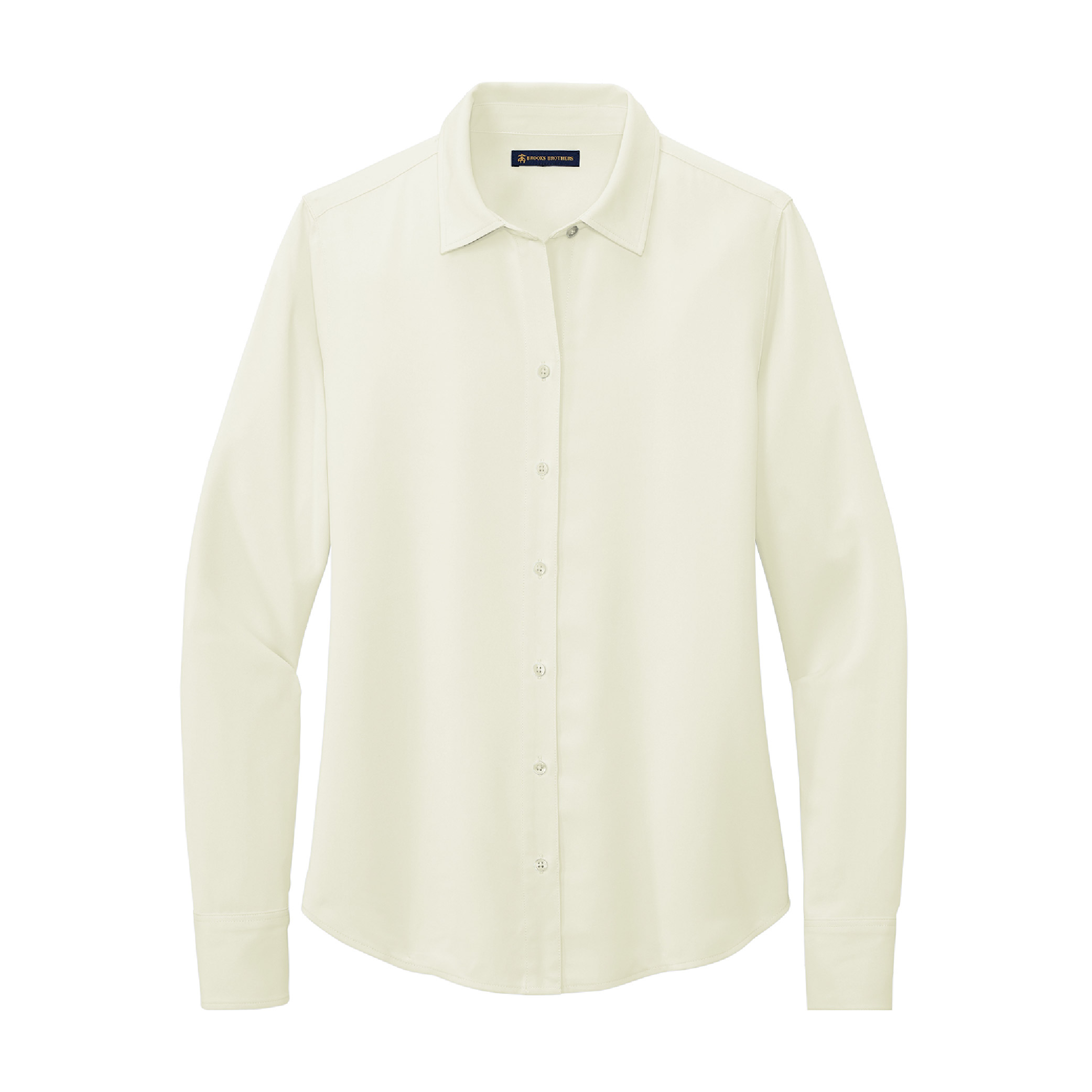 Brooks Brothers Women's Full-Button Satin Blouse - Off White