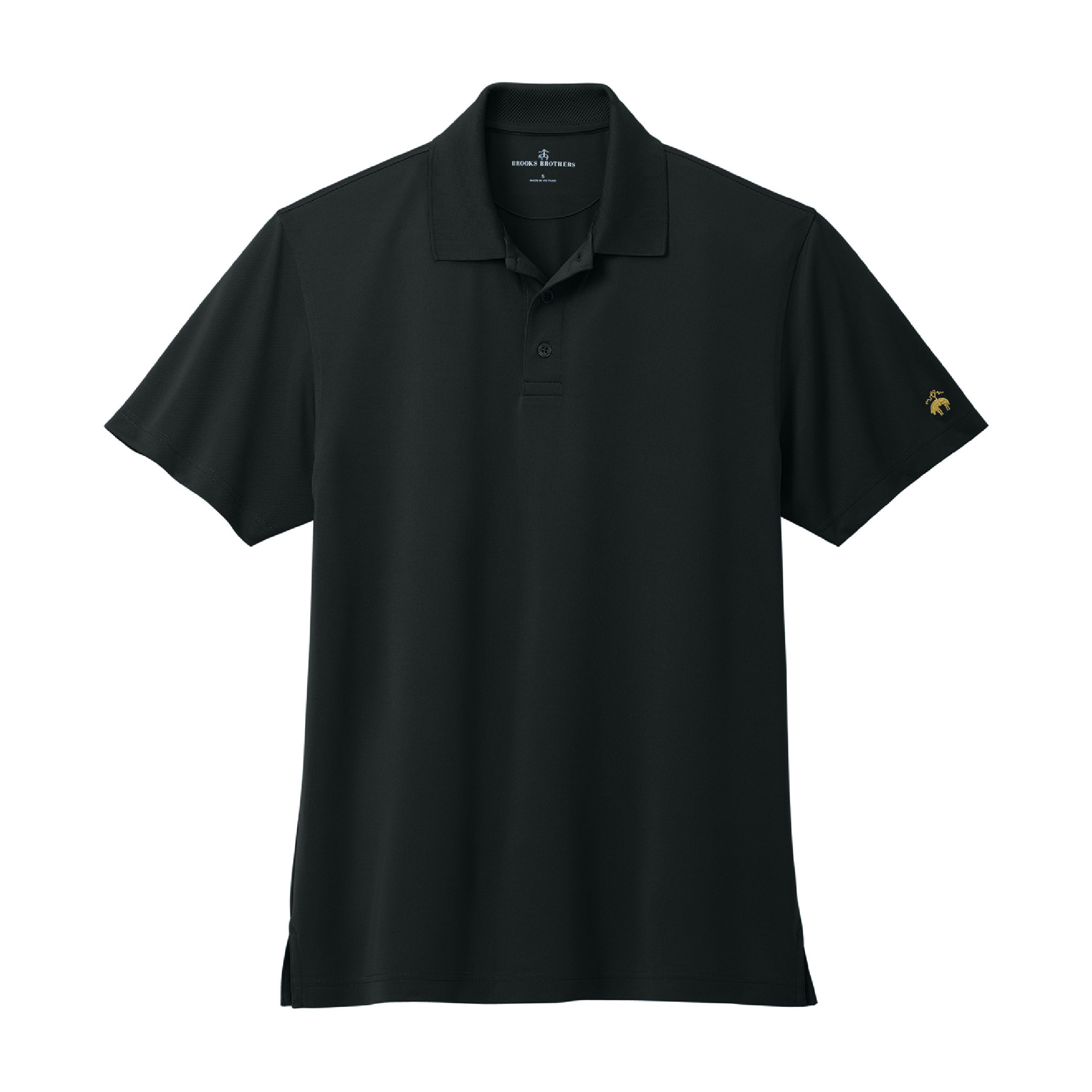 Brooks Brothers Mesh Pique Performance Polo - Deep Black