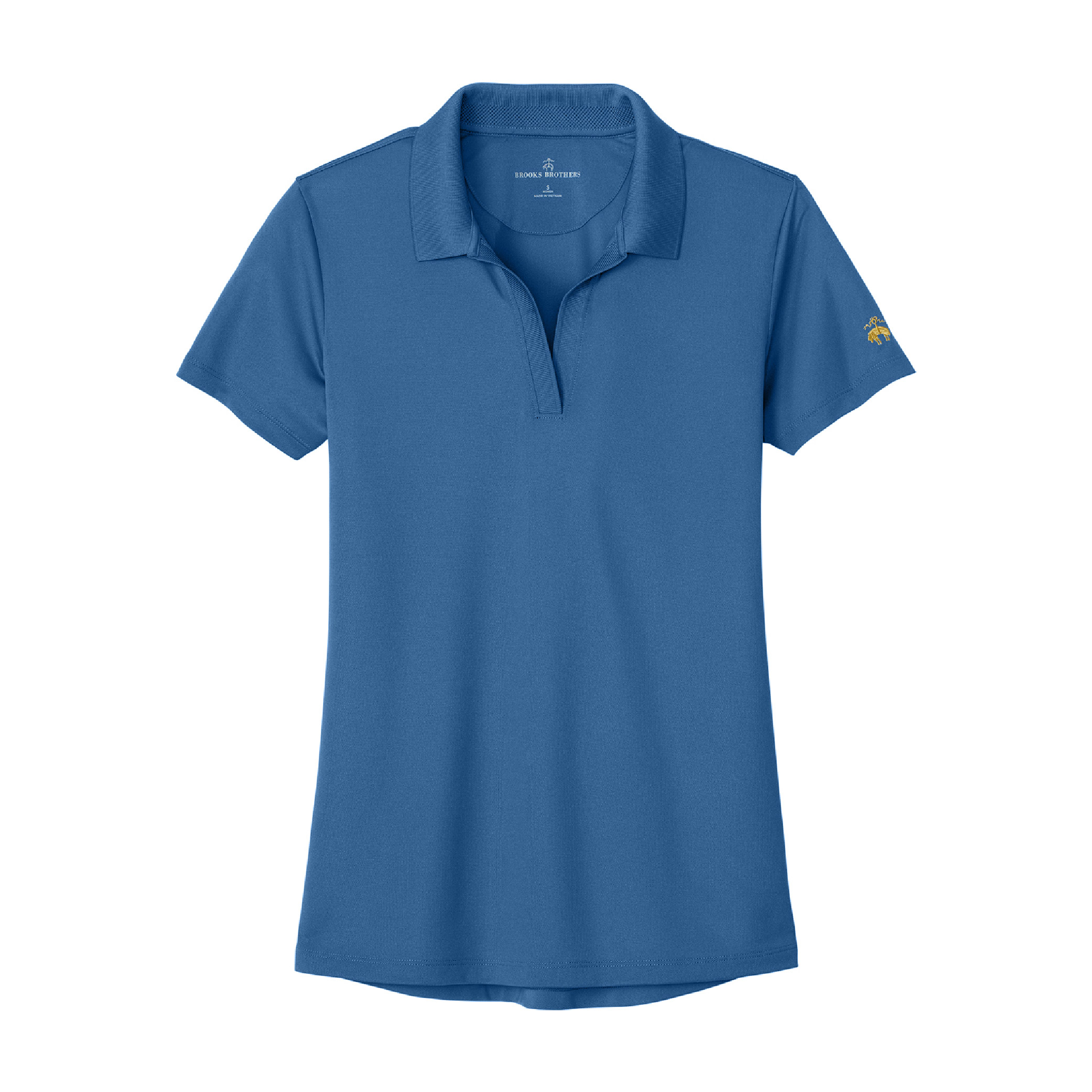 Brooks Brothers Women's Mesh Pique Performance Polo - Charter Blue