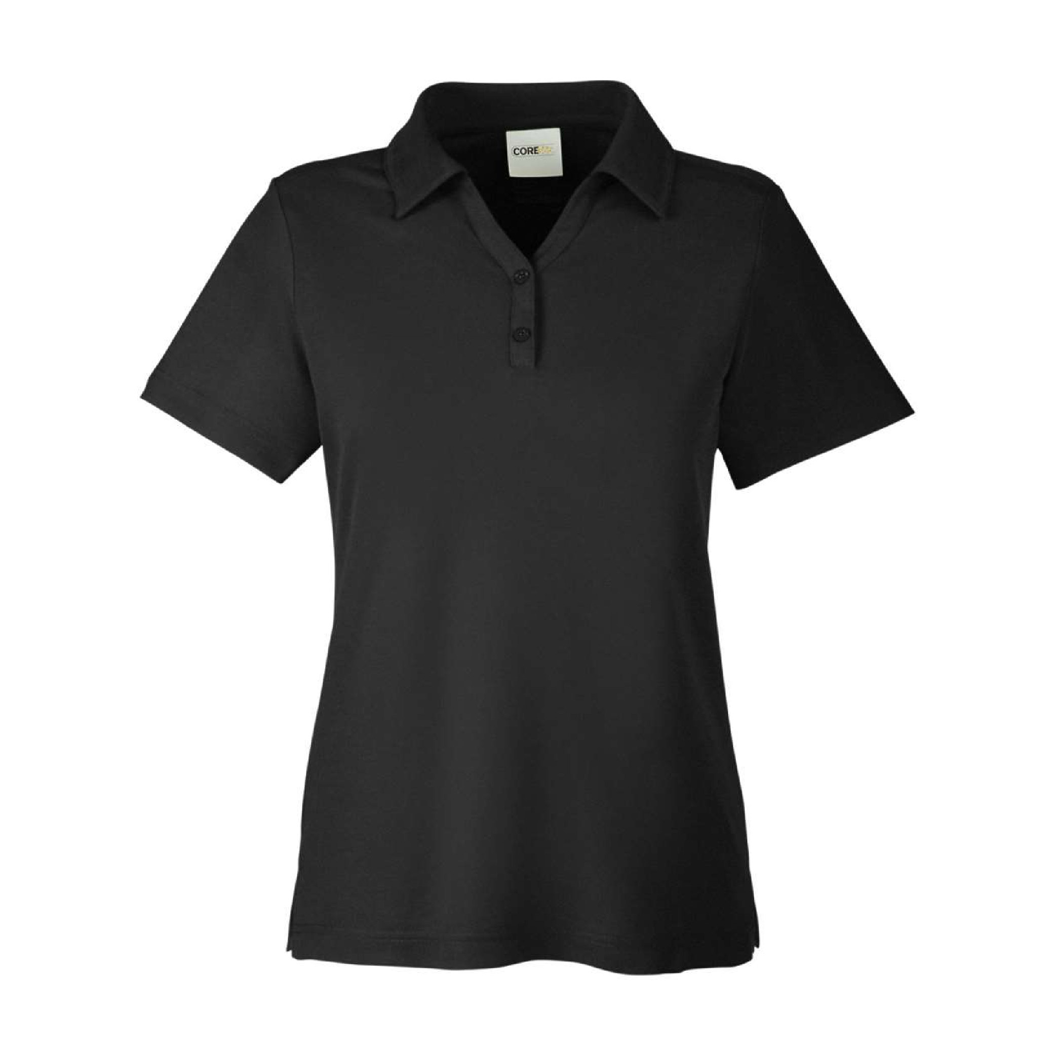 Core 365 Women's Fusion Chromasoft Pique Polo - Black