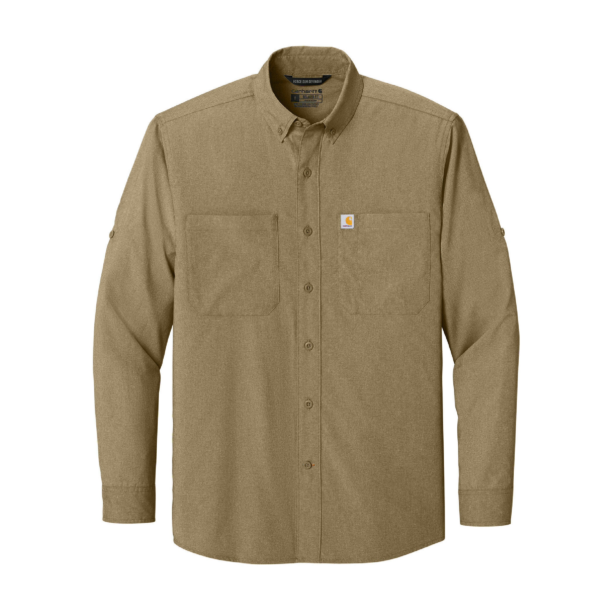 Carhartt Force Sun Defender Long Sleeve Shirt - Dark Khaki