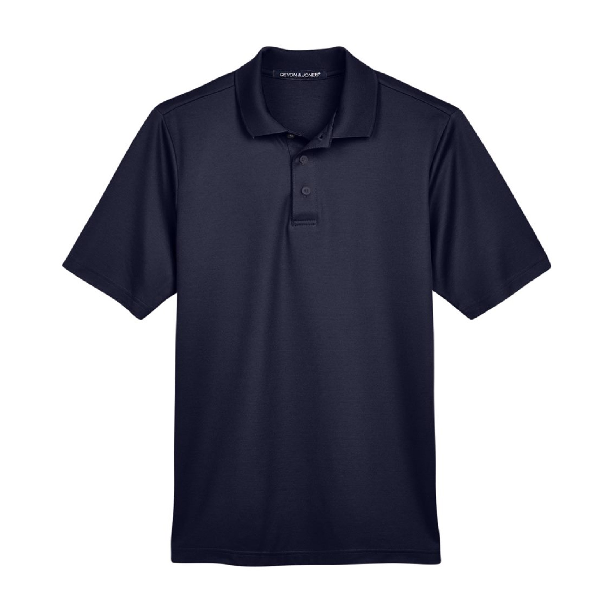 Devon & Jones Men's Crown Lux Plaited Polo - Navy