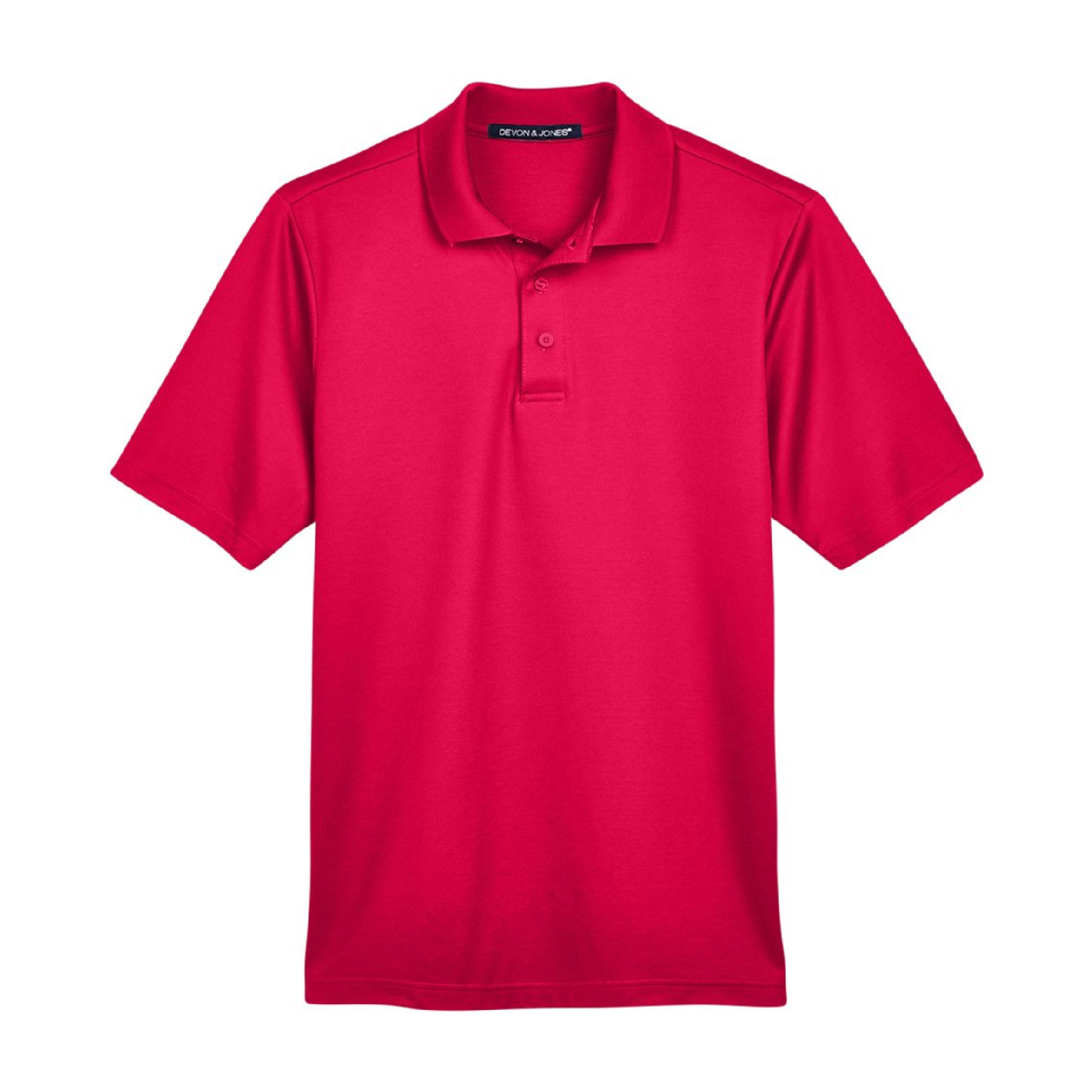 Devon & Jones Men's Crown Lux Plaited Polo - Red
