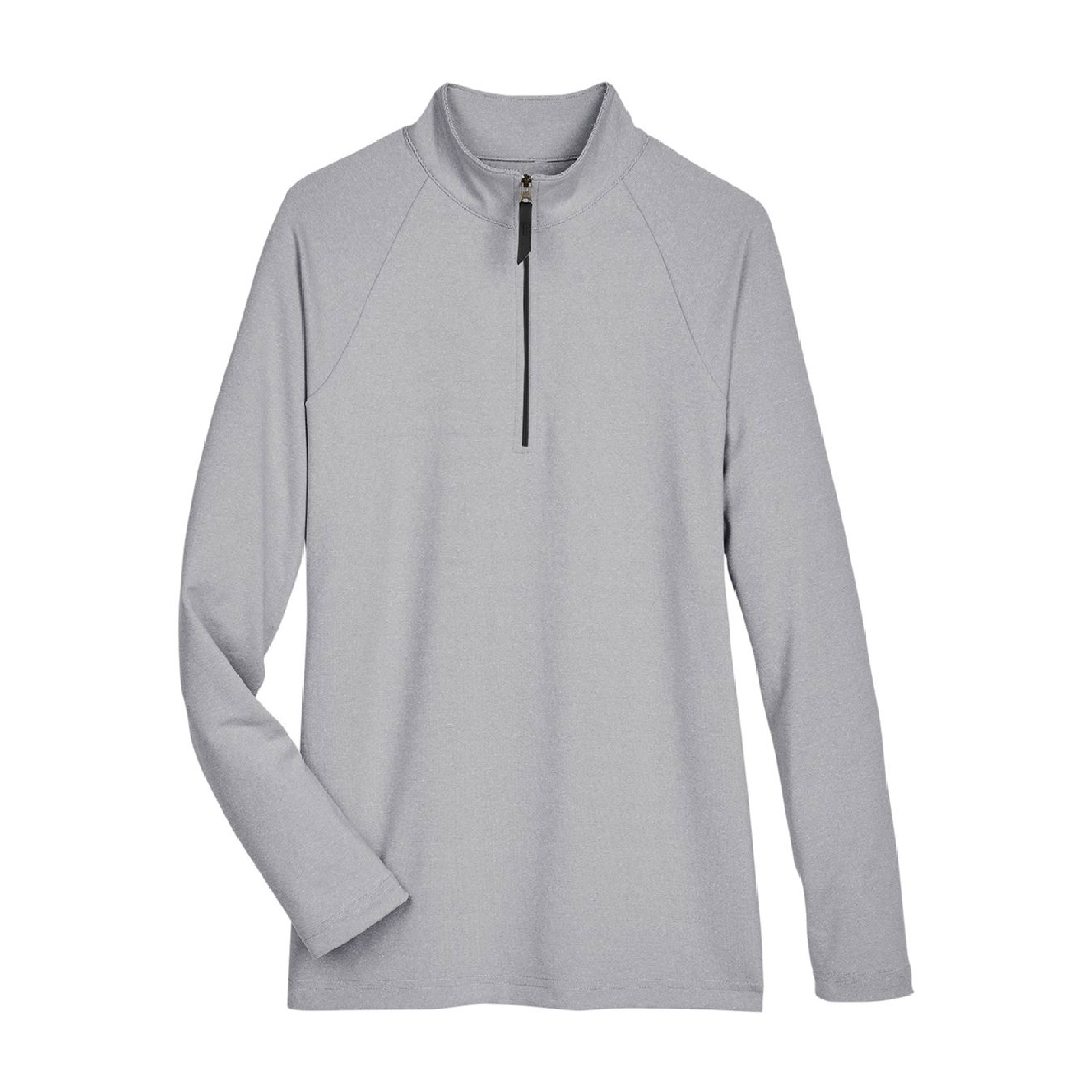 Devon & Jones Women's Crown Lux Performance Clubhouse Microstripe Quarter Zip - Black