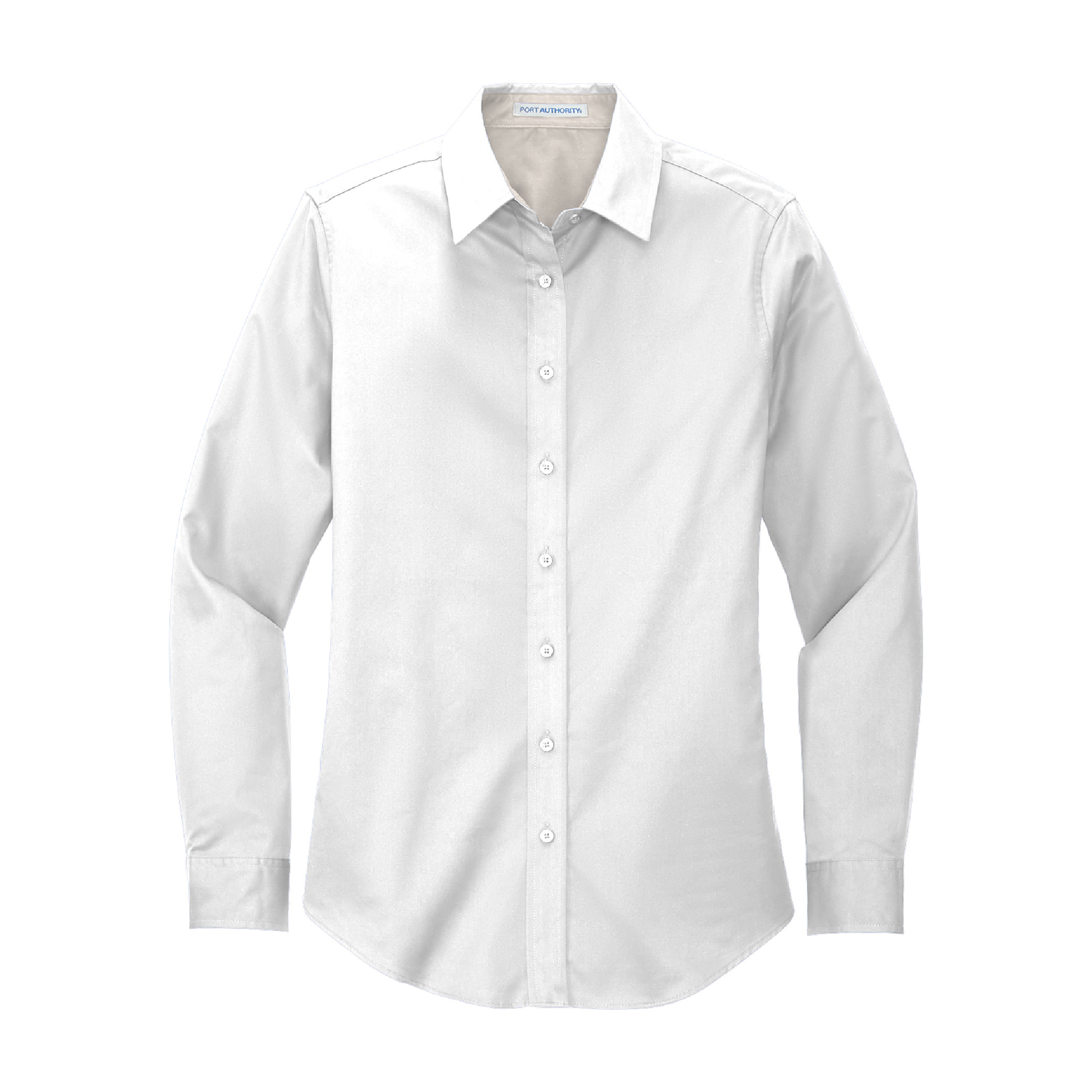 Port Authority Women's Long Sleeve Easy Care Shirt - White/Light Stone