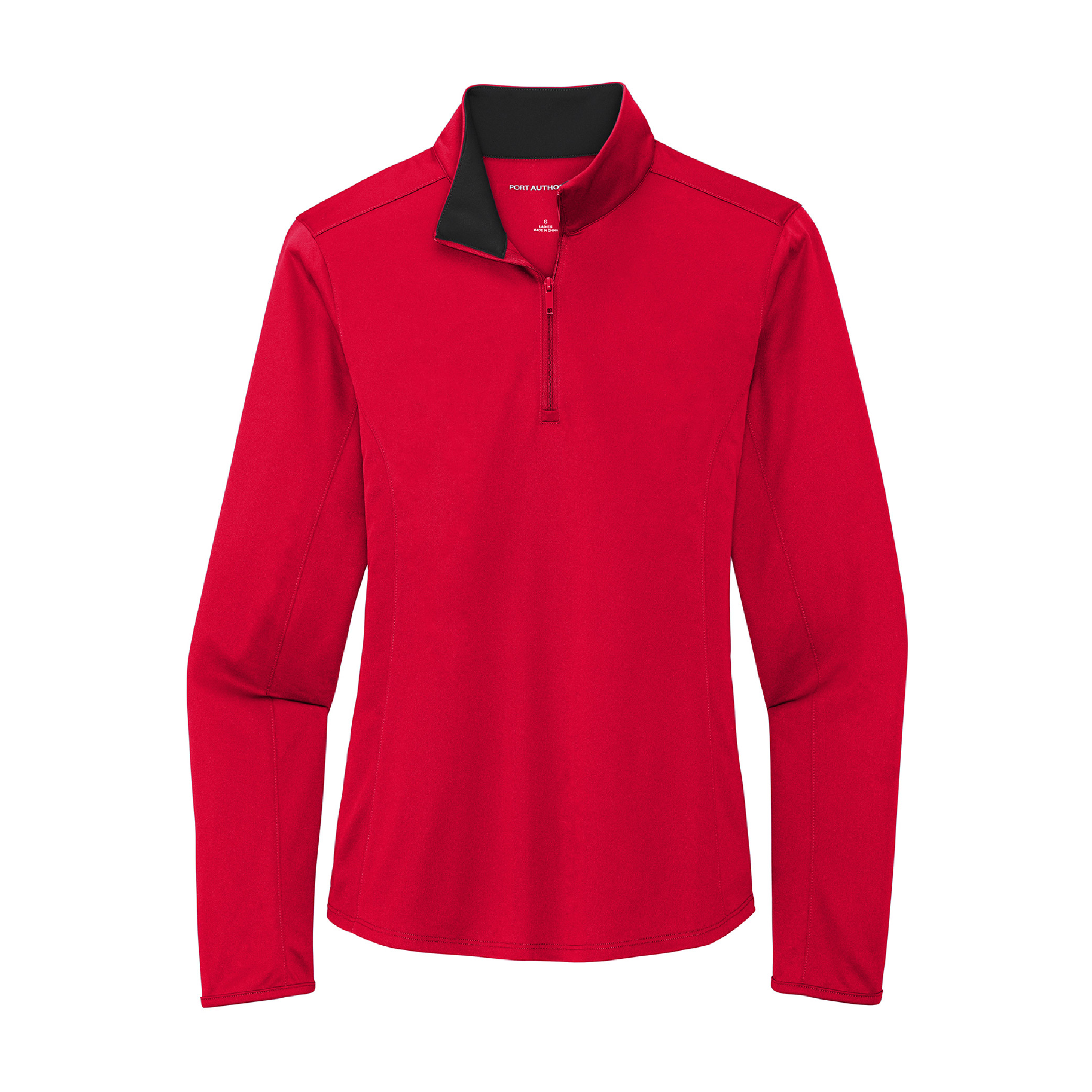 Port Authority Women's Silk Touch Performance 1/4-Zip - Red/Black