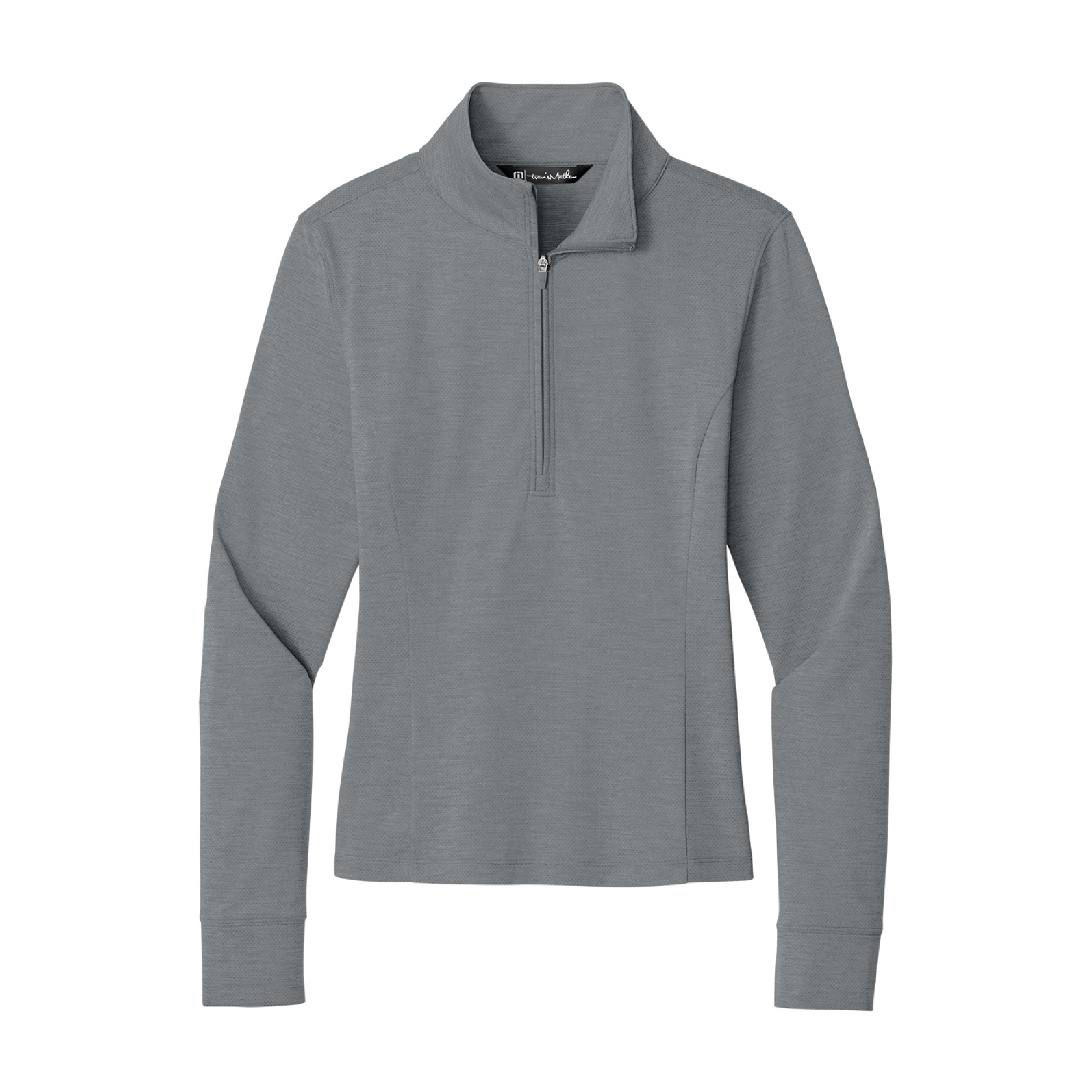 TravisMathew Women's Onward 1/2-Zip - Quiet Shade Grey Heather