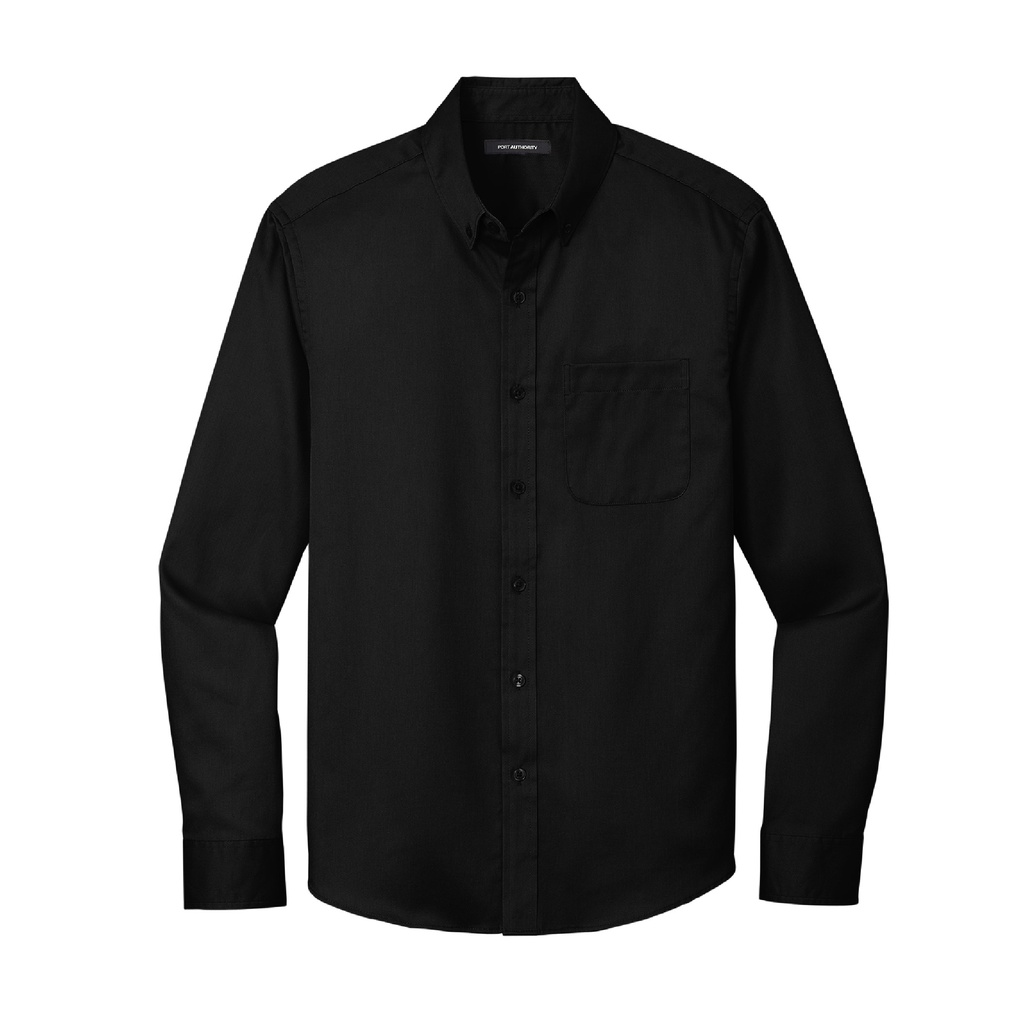 Port Authority Long Sleeve SuperPro React Twill Shirt - Black