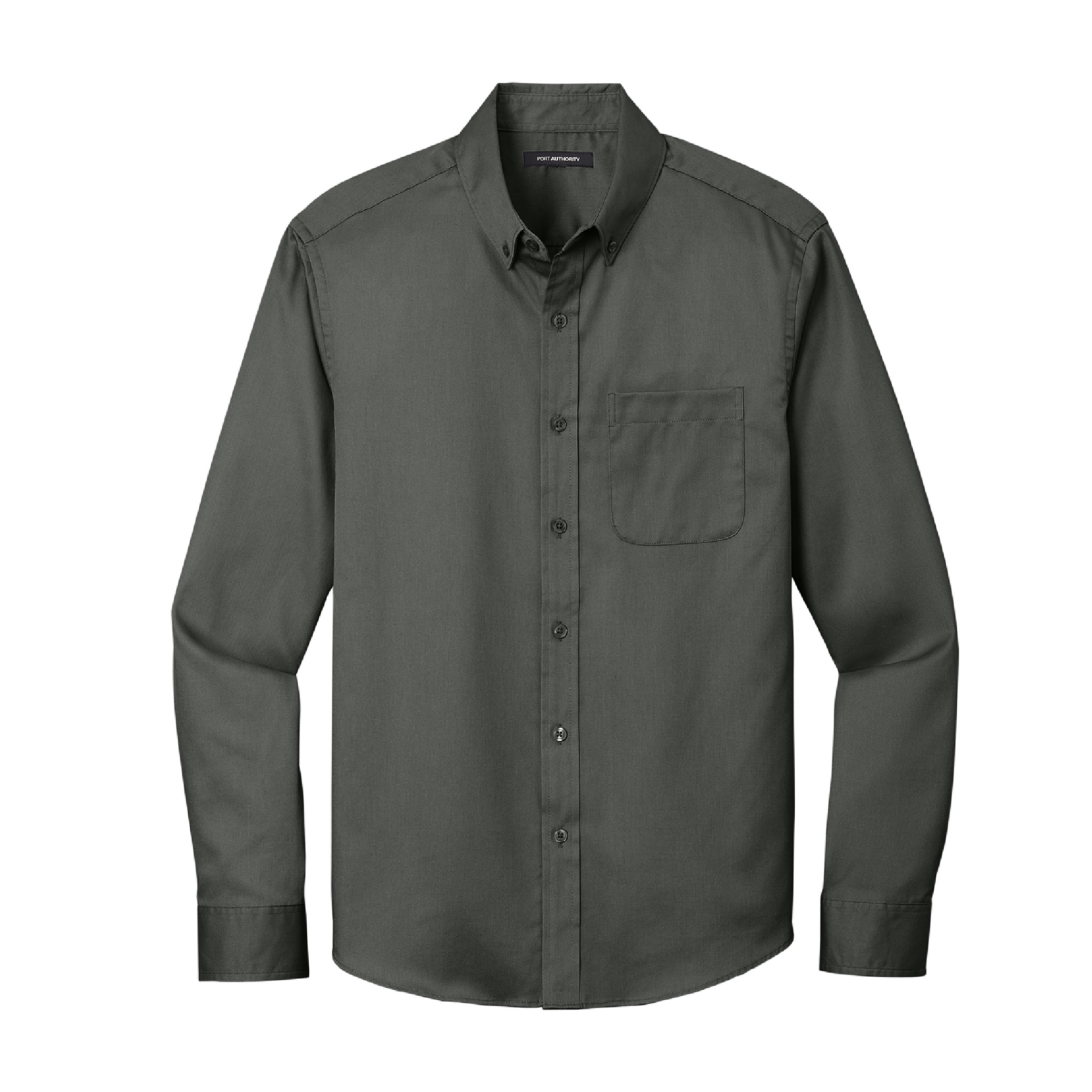 Port Authority Long Sleeve SuperPro React Twill Shirt - Storm Grey