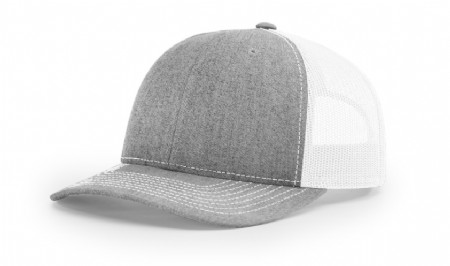 Richardson Mesh Back Cap - Heather Grey/White