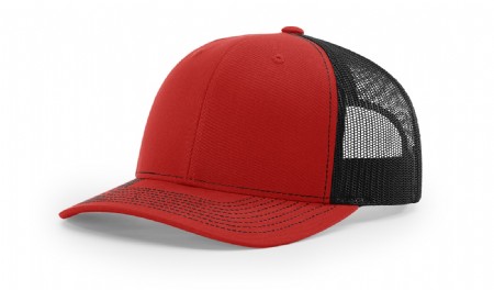 Richardson Snapback Trucker Cap - Red/Black