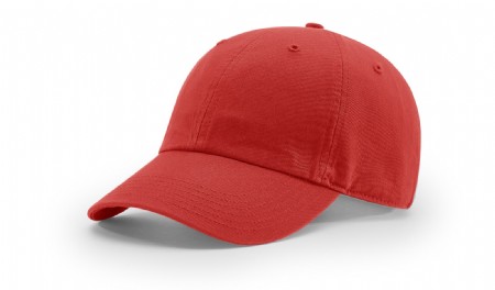 Richardson Washed Chino Cap - Red - M/L