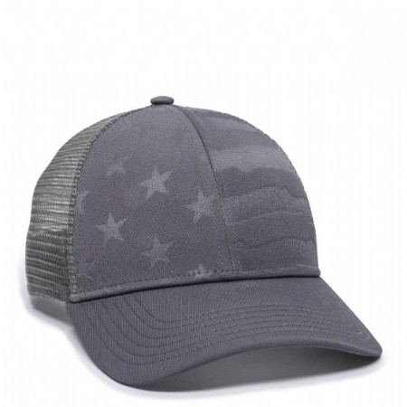 Outdoor Cap Stars/Strips Debossed Trucker Cap - Graphite