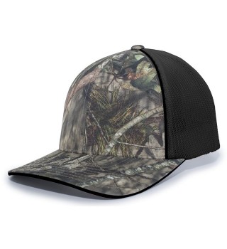 Pacific Headwear Camo Trucker Flexfit Cap - Break Up Country/Black