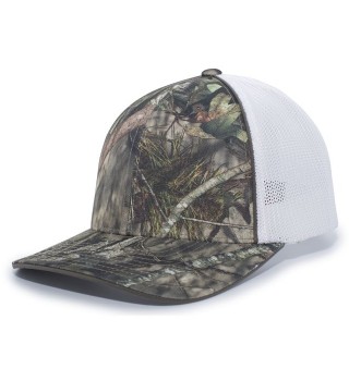 Pacific Headwear Camo Trucker Flexfit Cap - Break Up Country/White