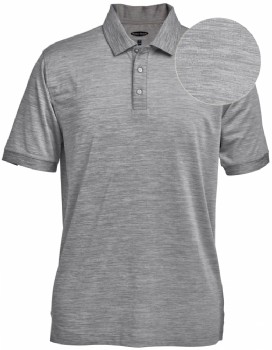 Pebble Beach Marled Polo - charcoal