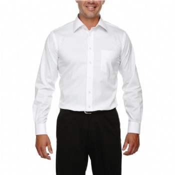 Mens D&J Solid Stretch Twill - White