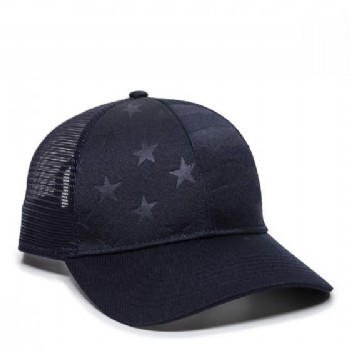 Outdoor Cap Stars/Strips Debossed Trucker Cap - Navy