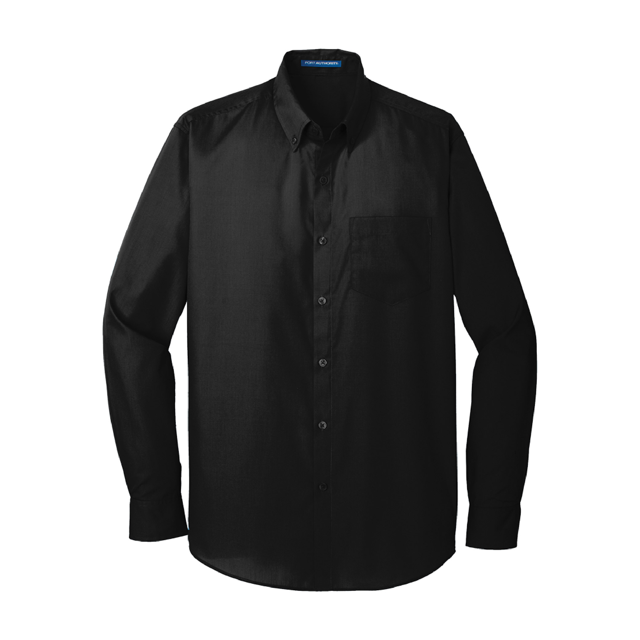 Port Authority Long Sleeve Carefree Poplin Shirt - Deep Black