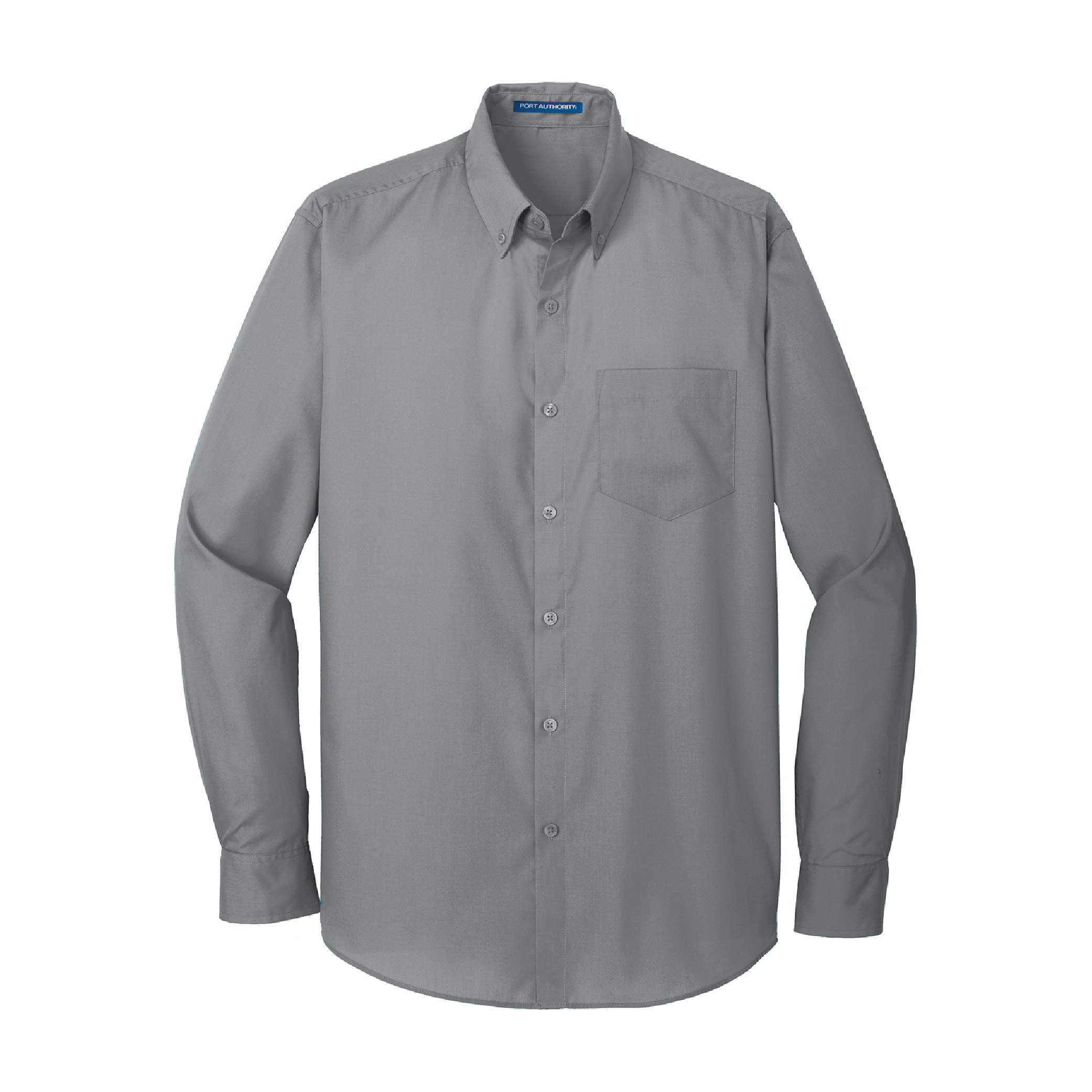 Port Authority Long Sleeve Carefree Poplin Shirt - Gusty Grey